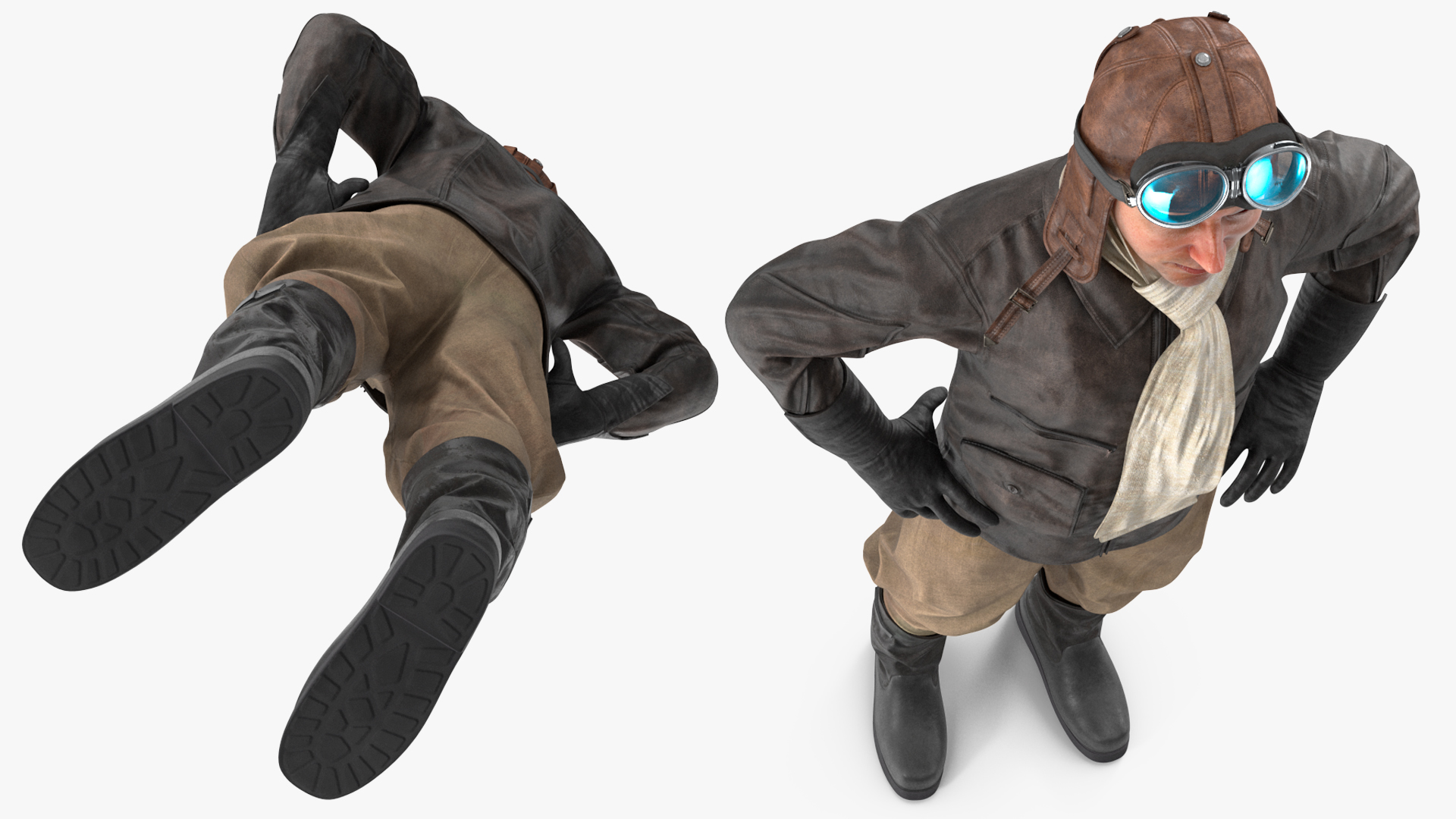 Pilot in Standing Pose 3D