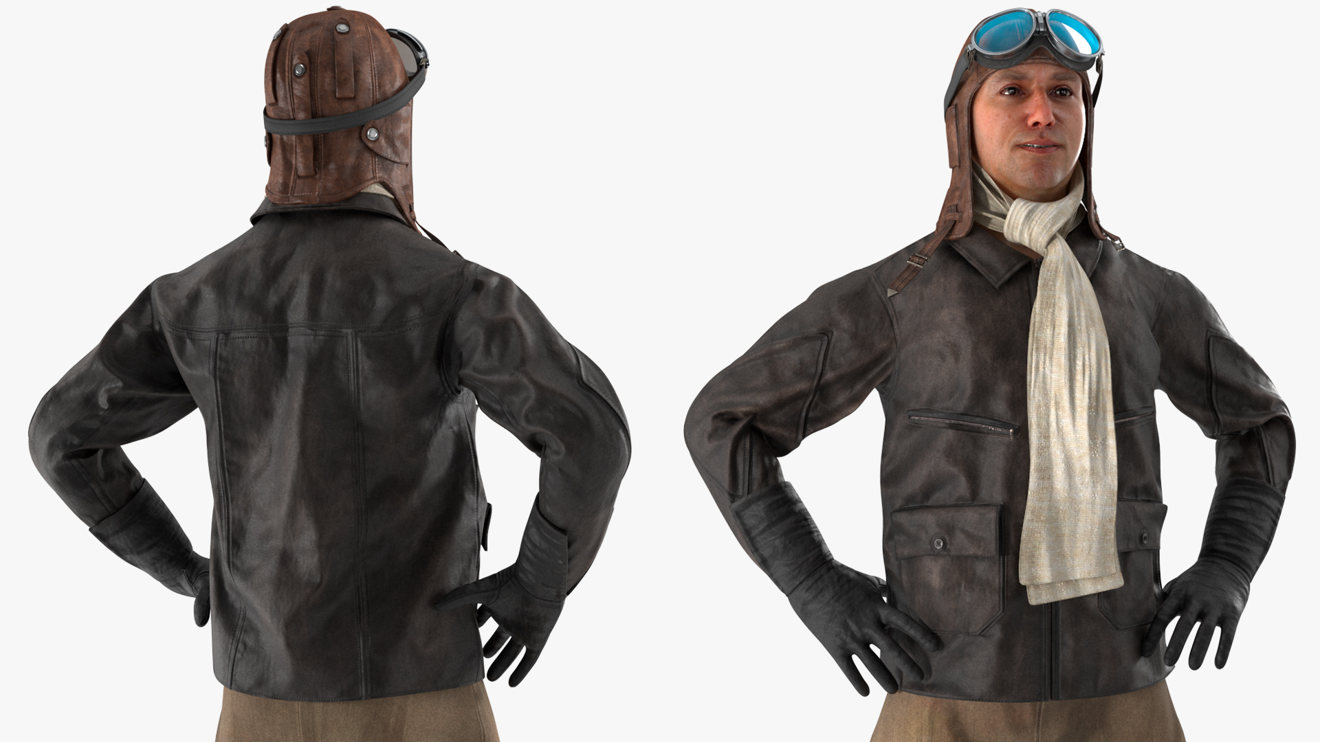 Pilot in Standing Pose 3D