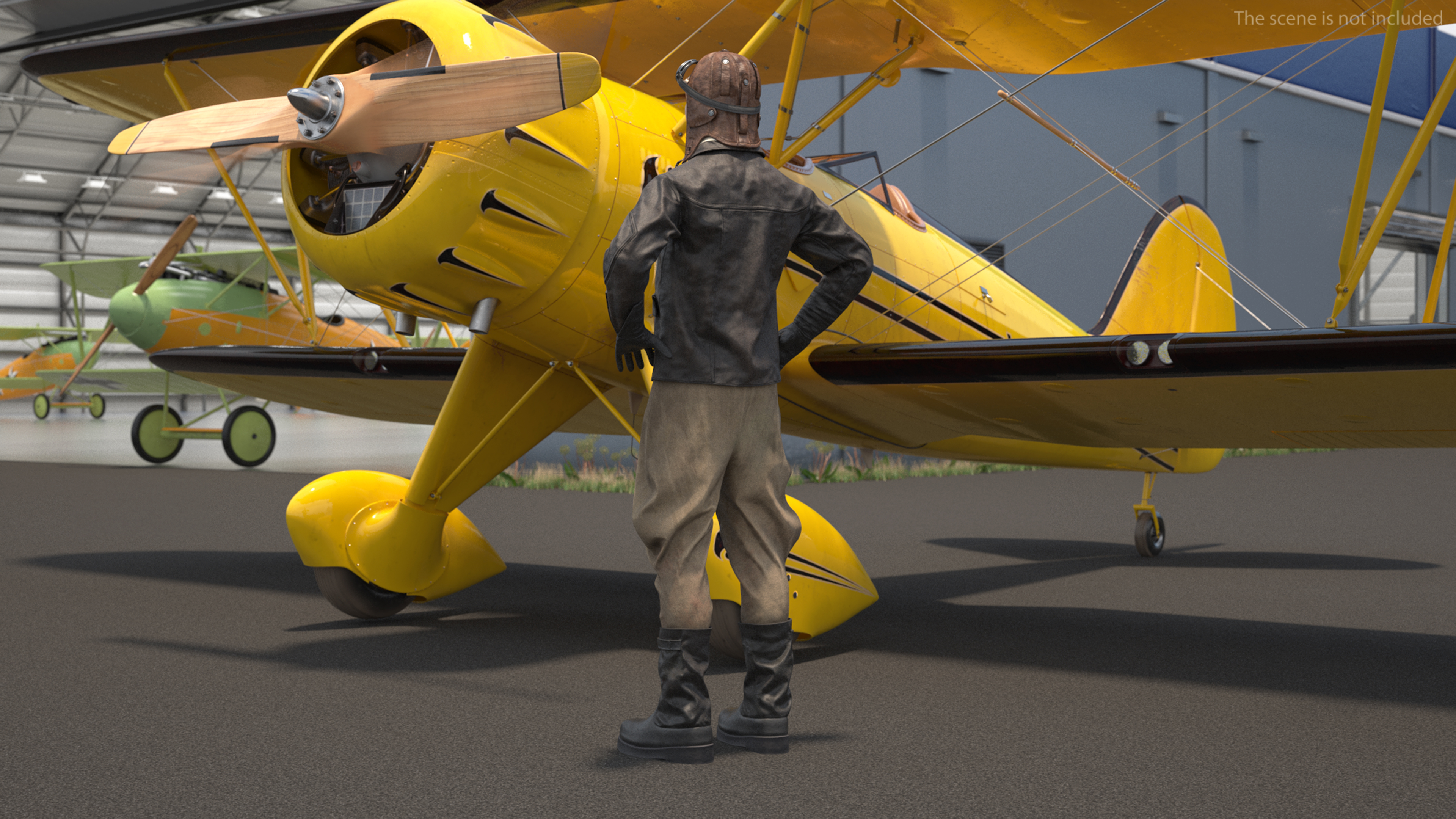 Pilot in Standing Pose 3D