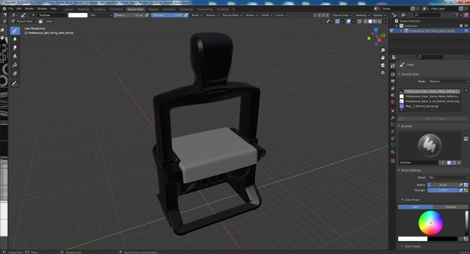 3D model Professional Self Inking Date Stamp
