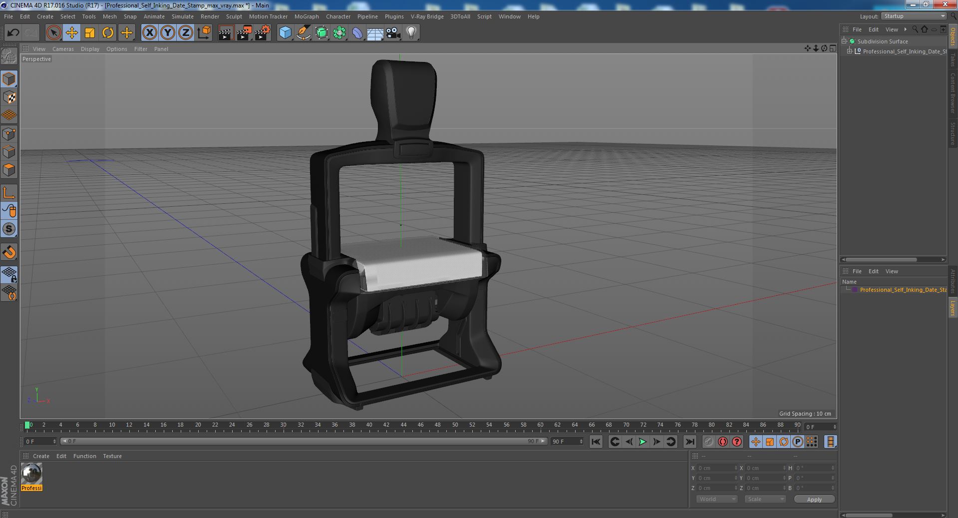 3D model Professional Self Inking Date Stamp