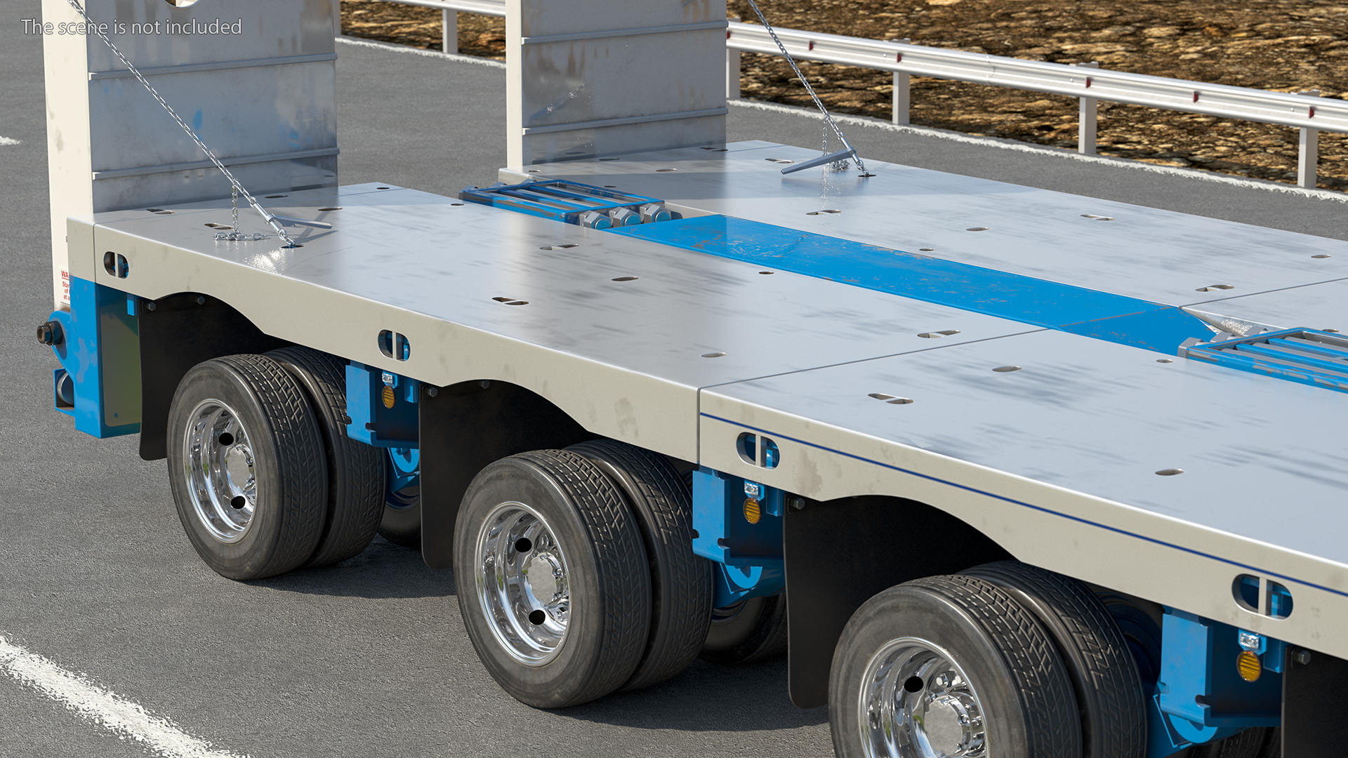 3D Drake Steerable Low Loader Rigged model