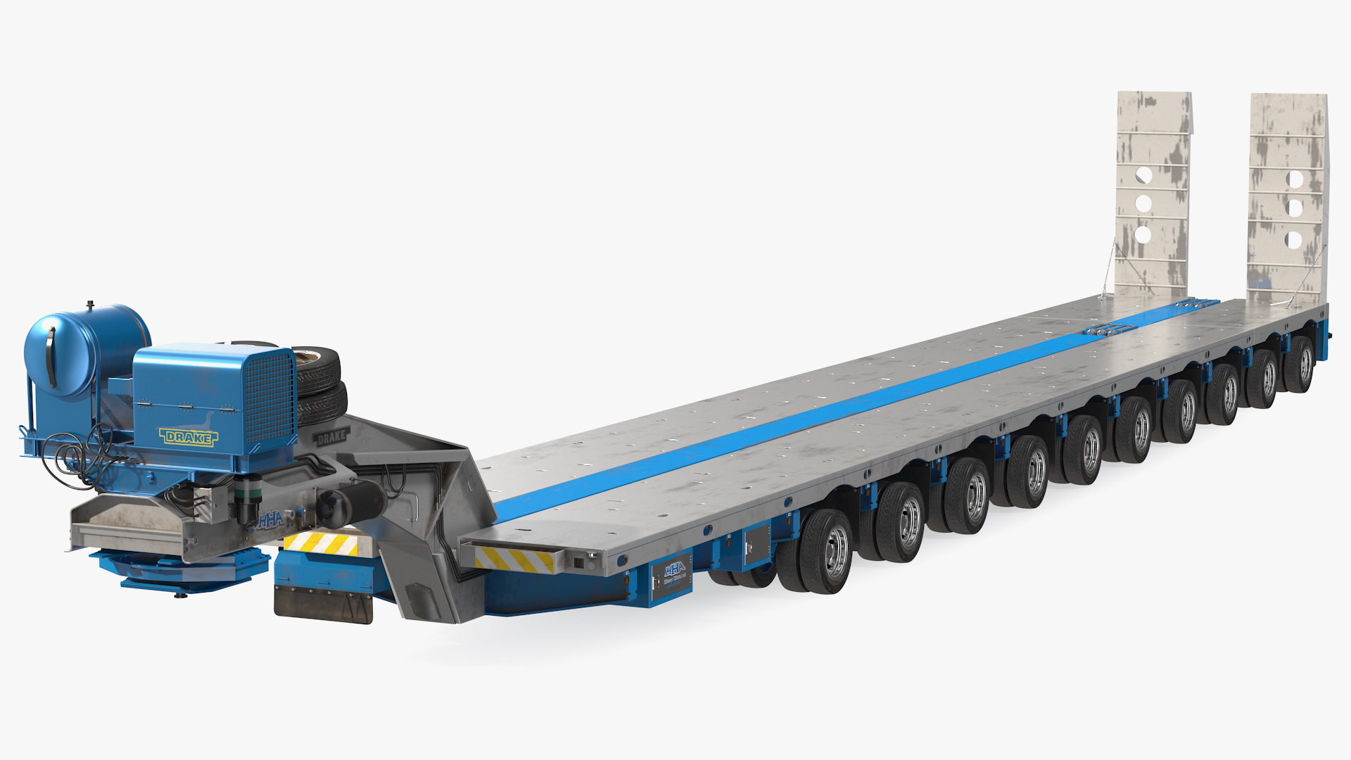 3D Drake Steerable Low Loader Rigged model