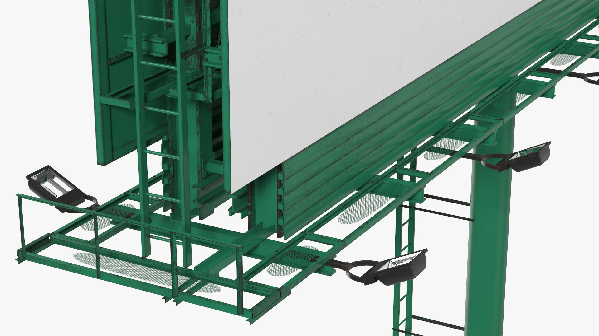 Outdoor Advertising Billboard Structure 3D model