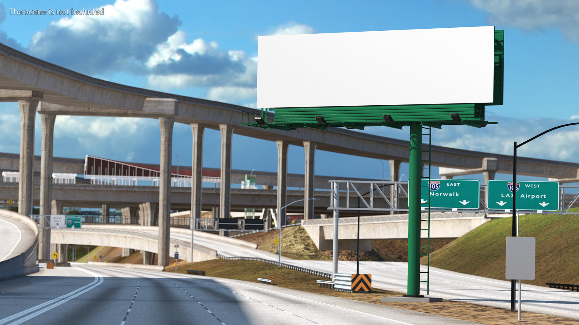 Outdoor Advertising Billboard Structure 3D model