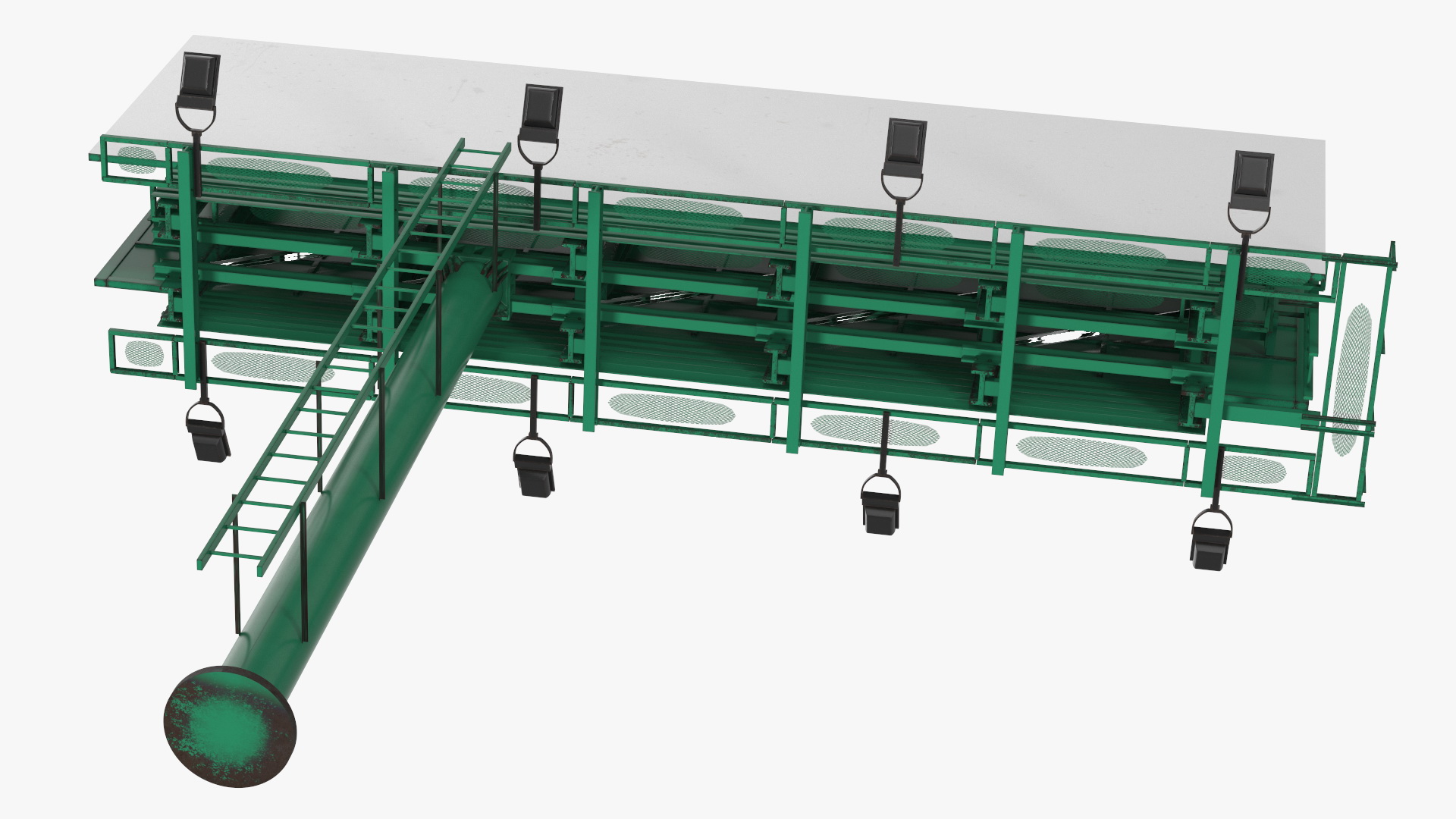Outdoor Advertising Billboard Structure 3D model