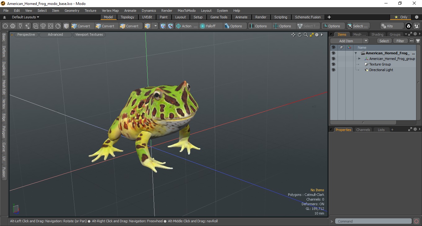 3D model American Horned Frog
