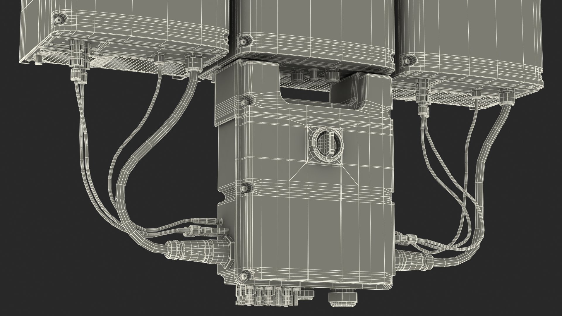 3D SolarEdge Three Phase Inverter with Secondary Units