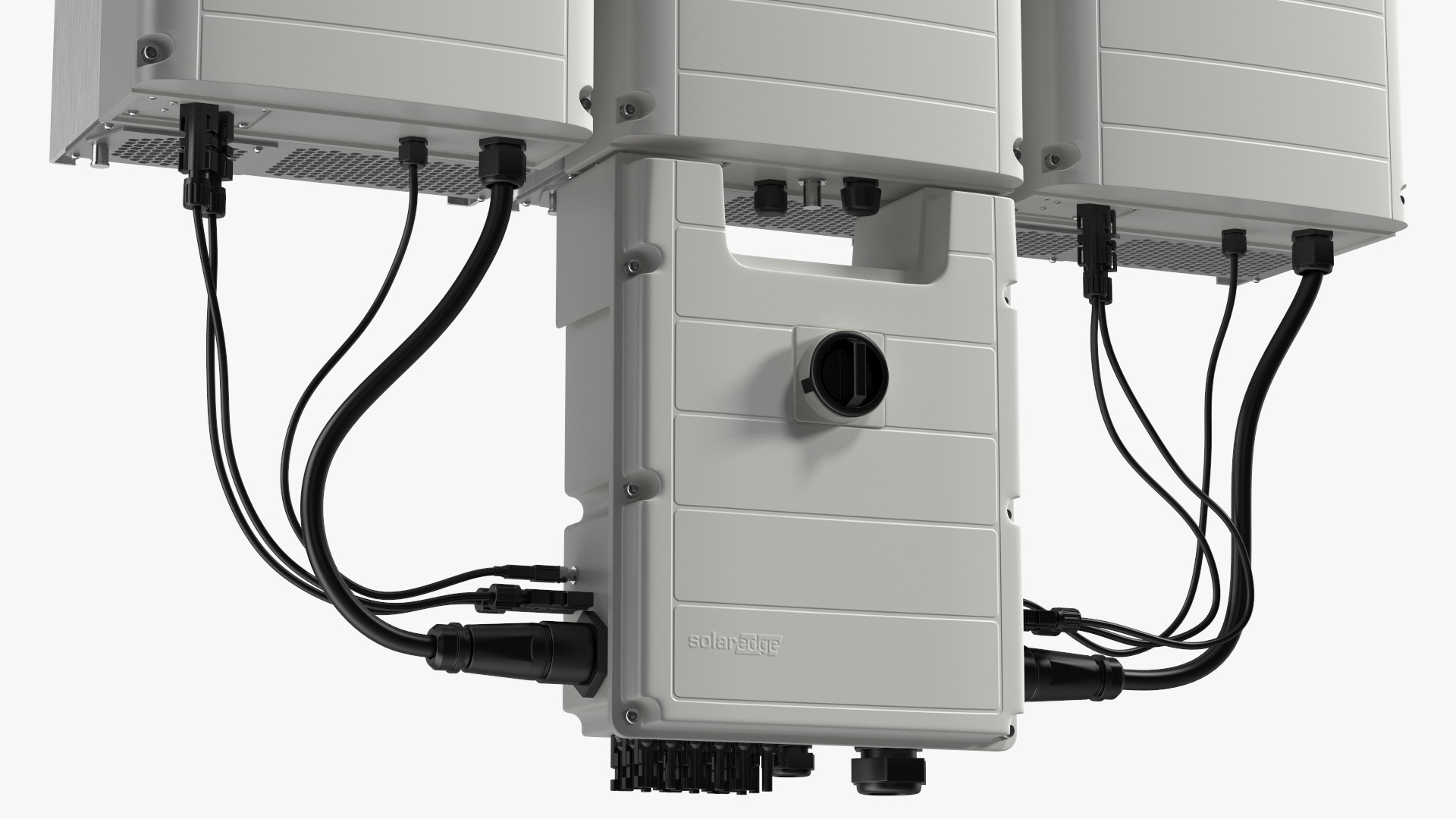 3D SolarEdge Three Phase Inverter with Secondary Units