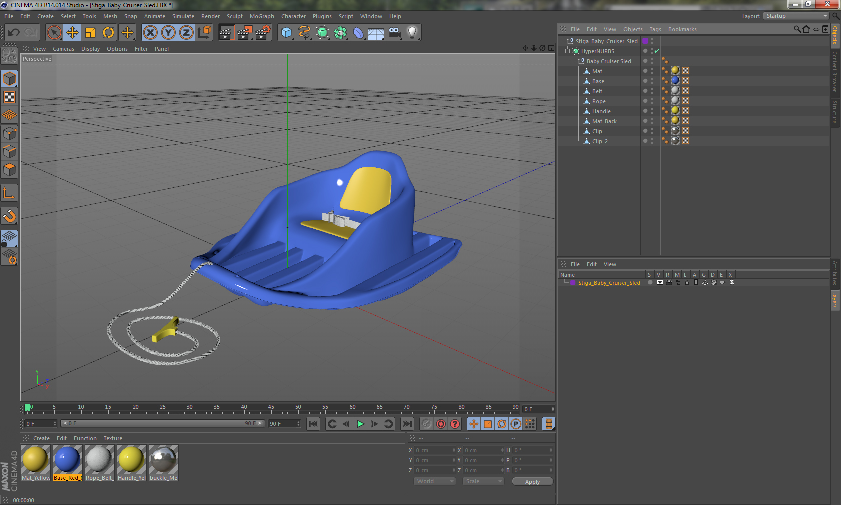 3D Stiga Baby Cruiser Sled model