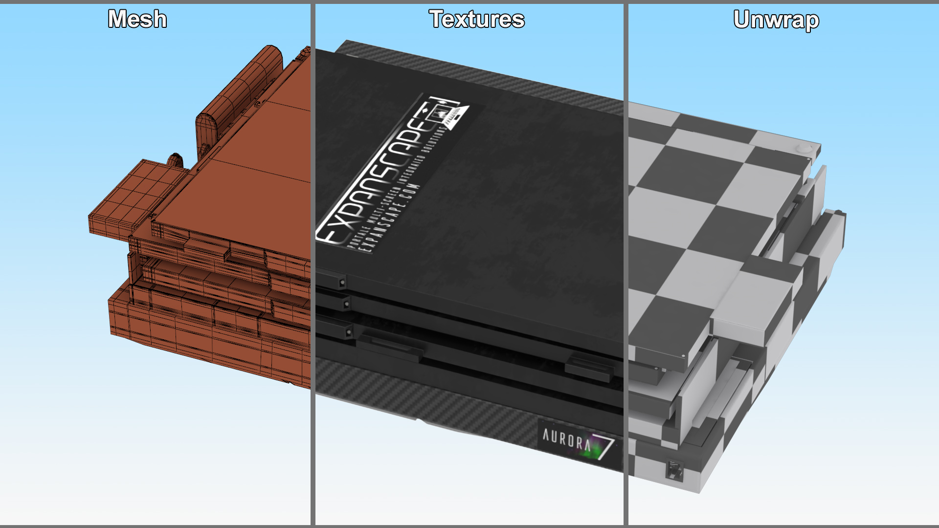 3D Laptop Expanscape Aurora Closed