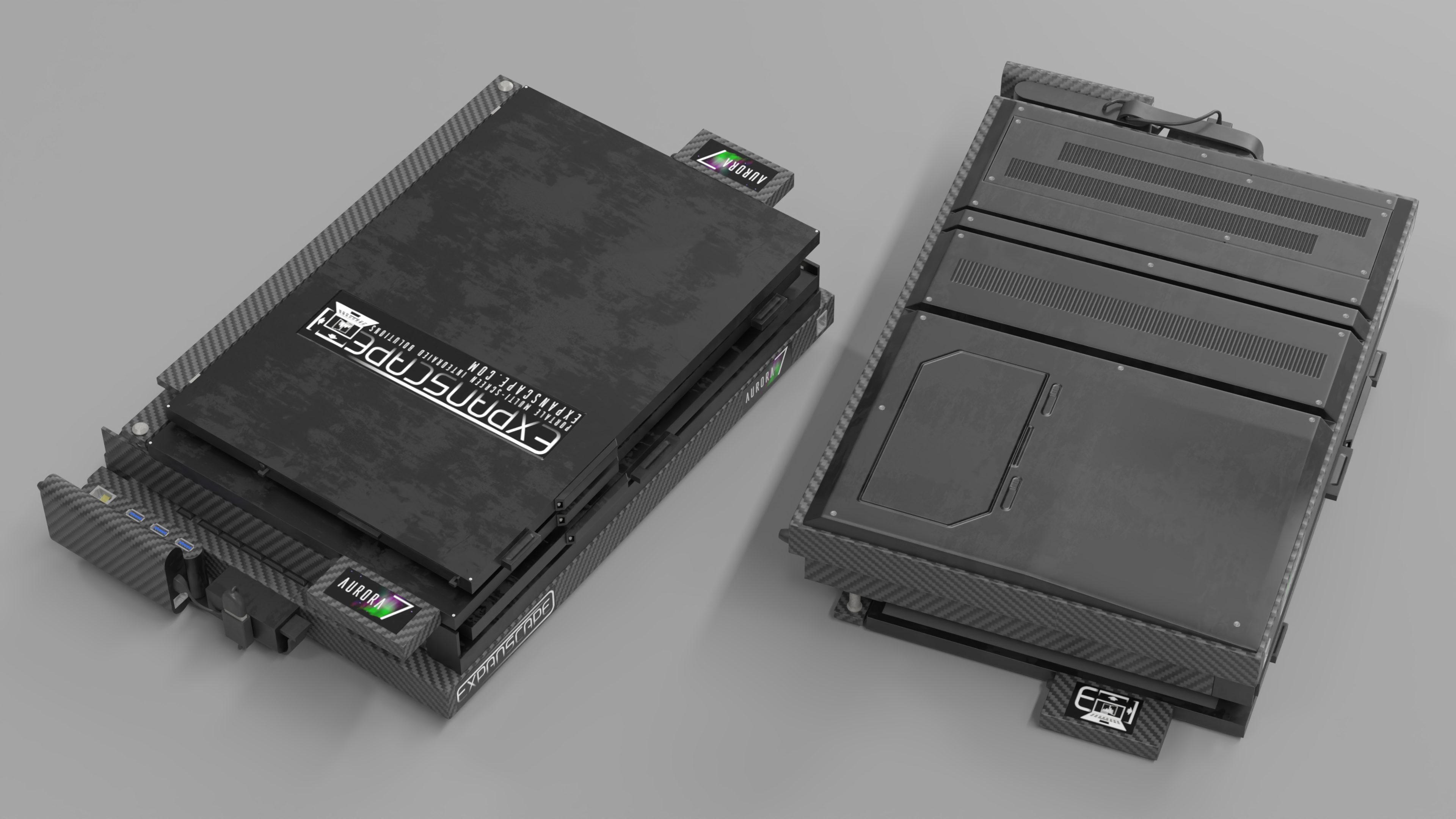 3D Laptop Expanscape Aurora Closed