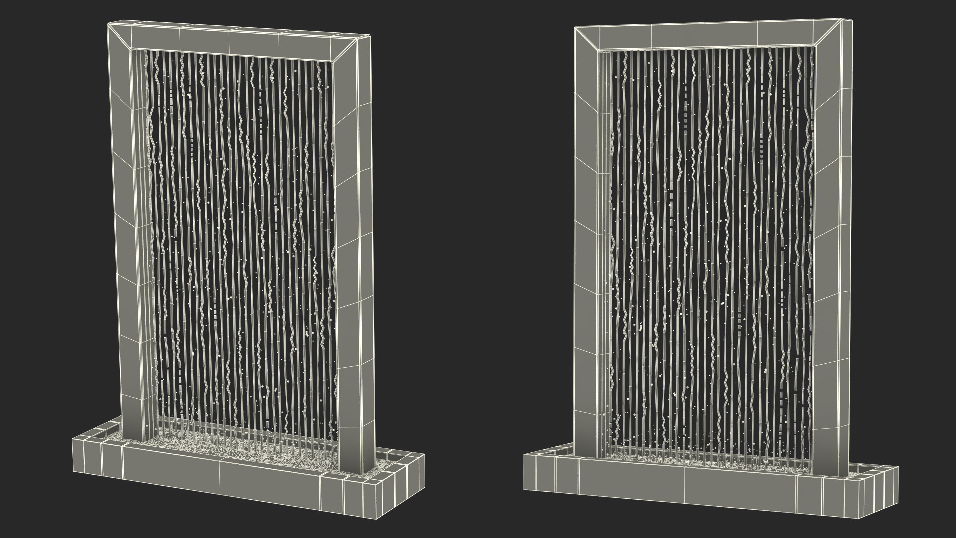 3D Garden Modern Fountain White model