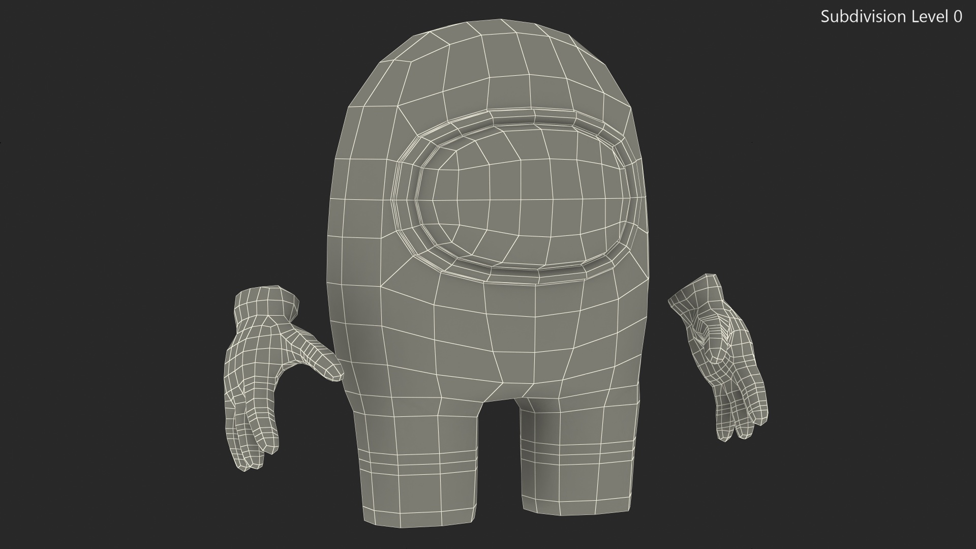 3D model Yellow Among Us Character