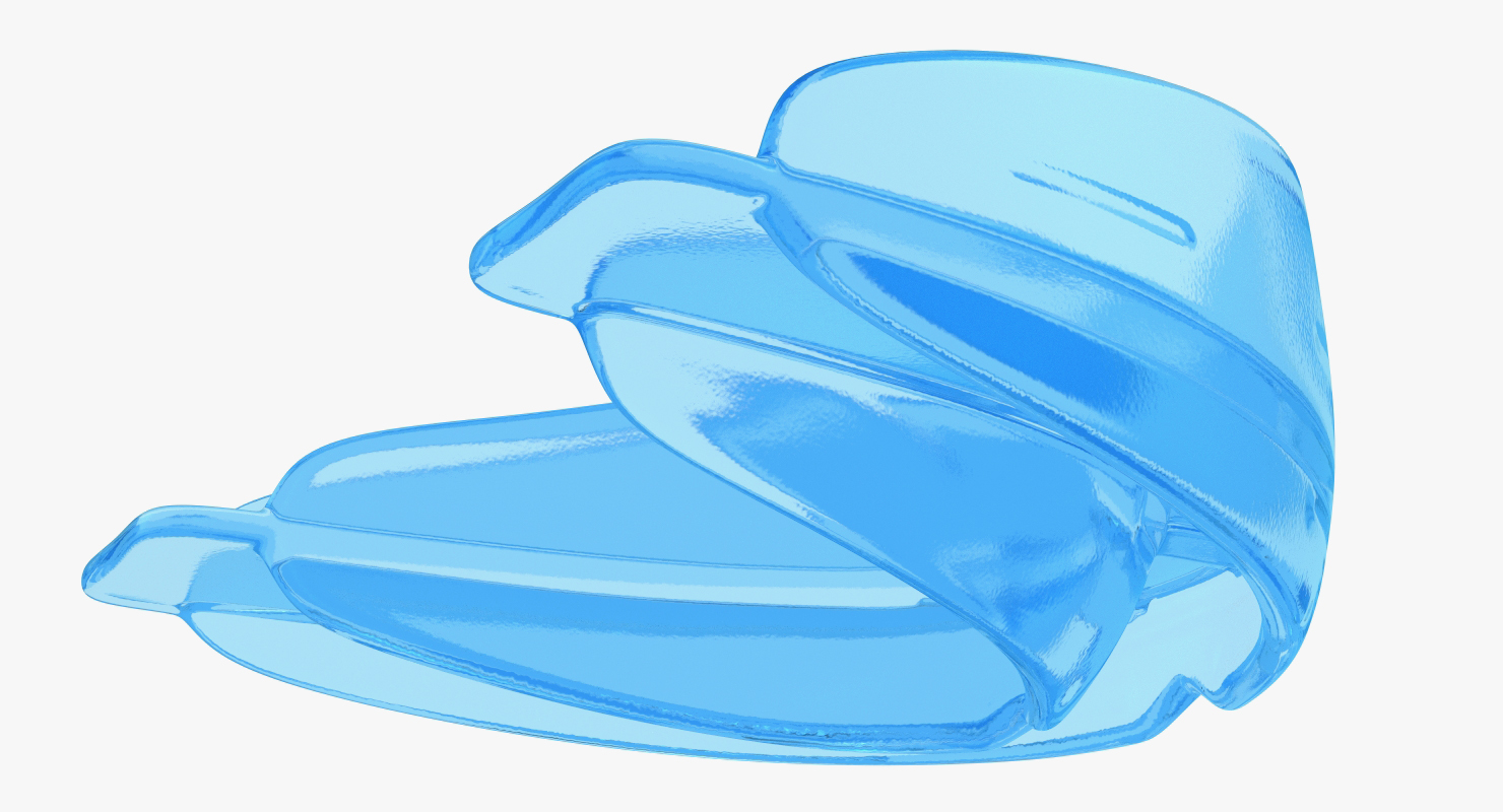 Typodont with Transparent Removable Retainer 3D model