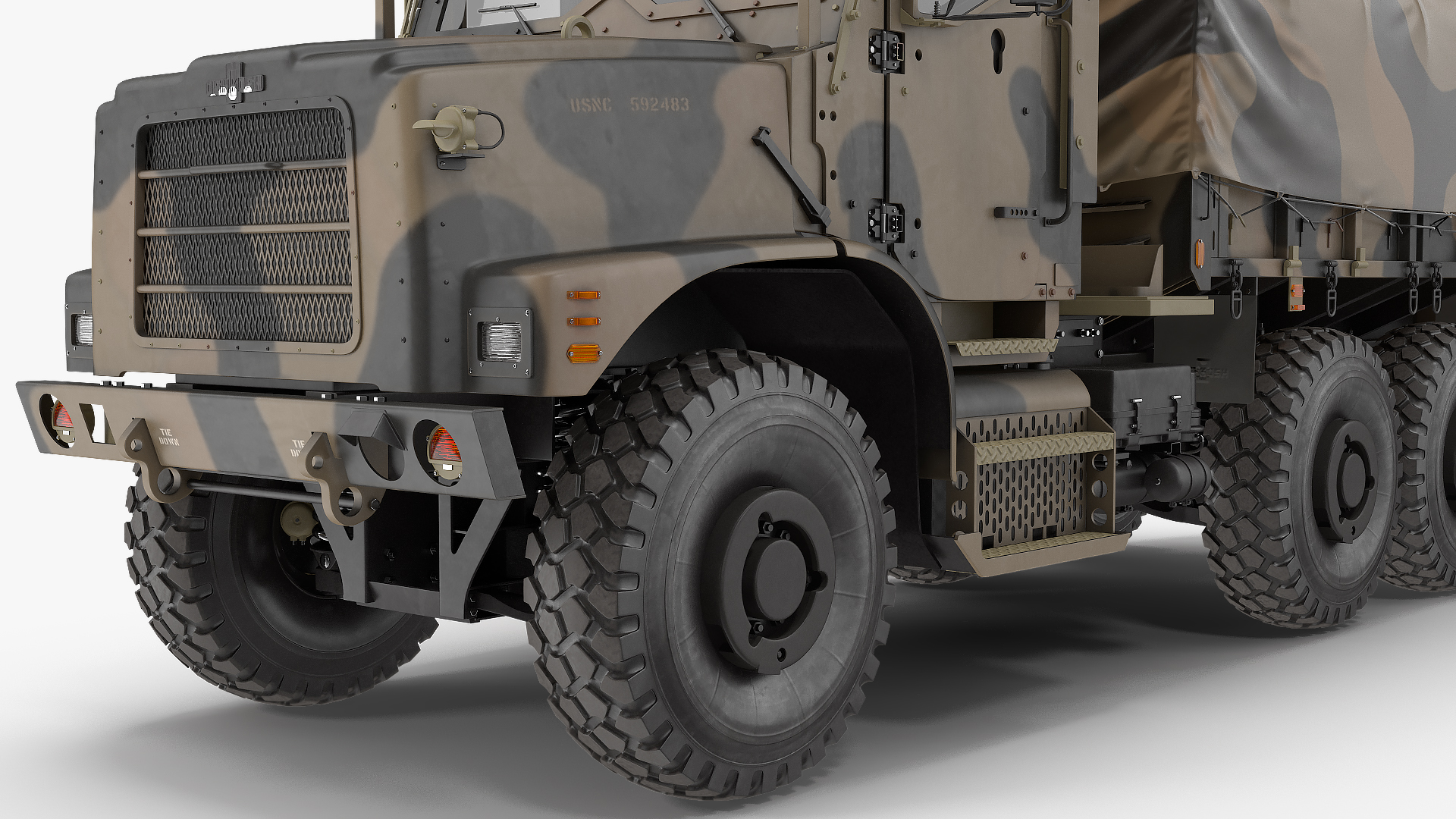 OshKosh MTVR MK23 with Tent Sand Camo 3D