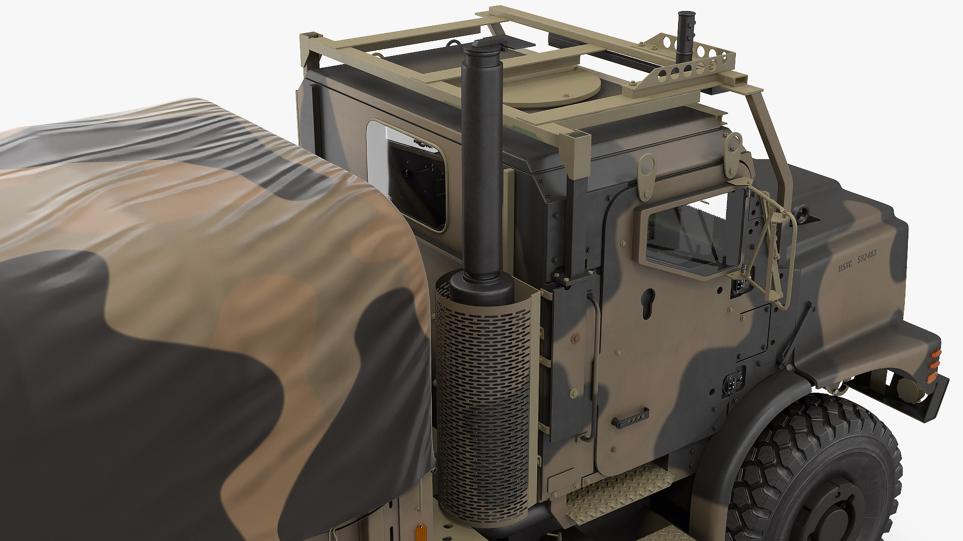 OshKosh MTVR MK23 with Tent Sand Camo 3D