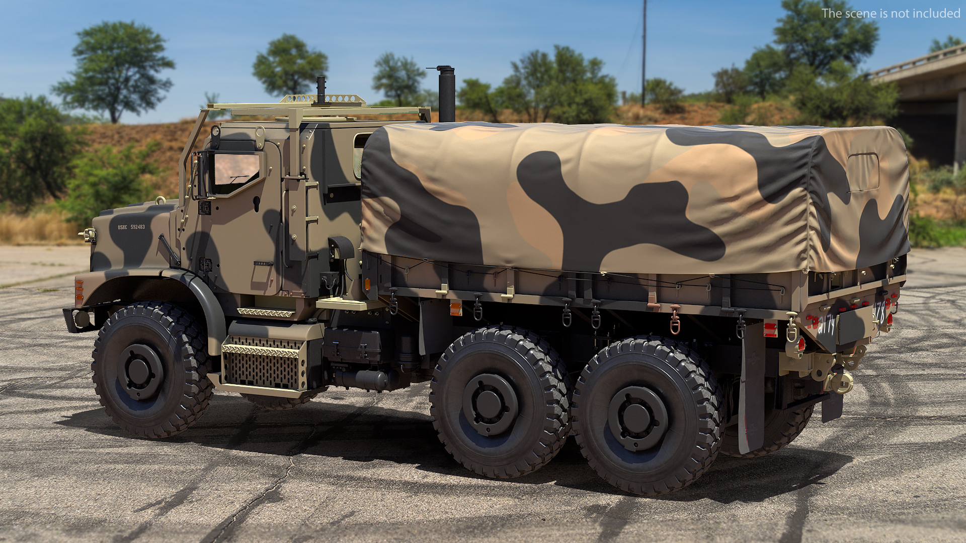 OshKosh MTVR MK23 with Tent Sand Camo 3D