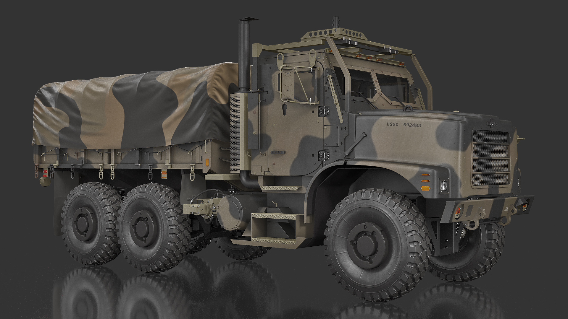 OshKosh MTVR MK23 with Tent Sand Camo 3D