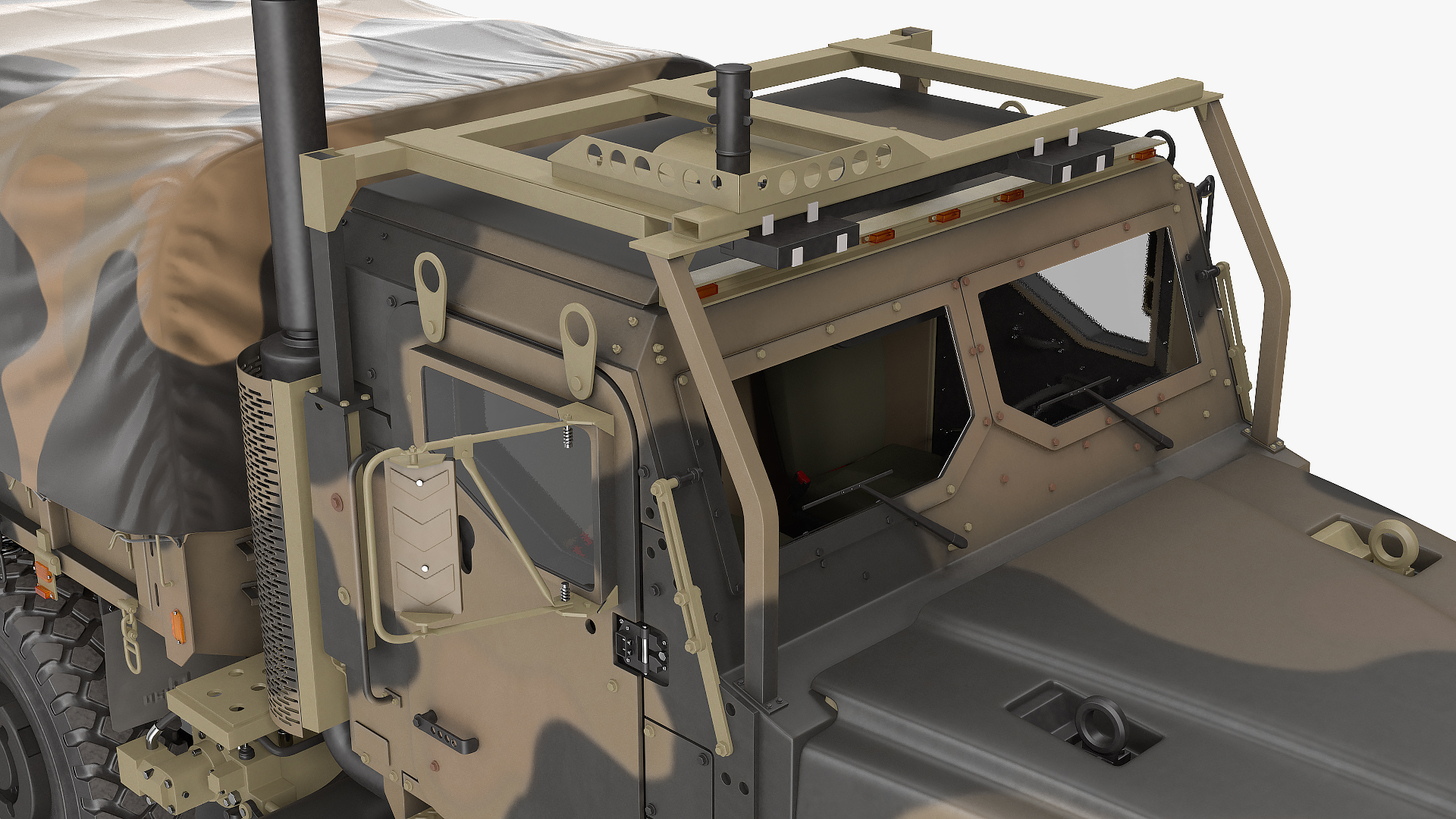 OshKosh MTVR MK23 with Tent Sand Camo 3D
