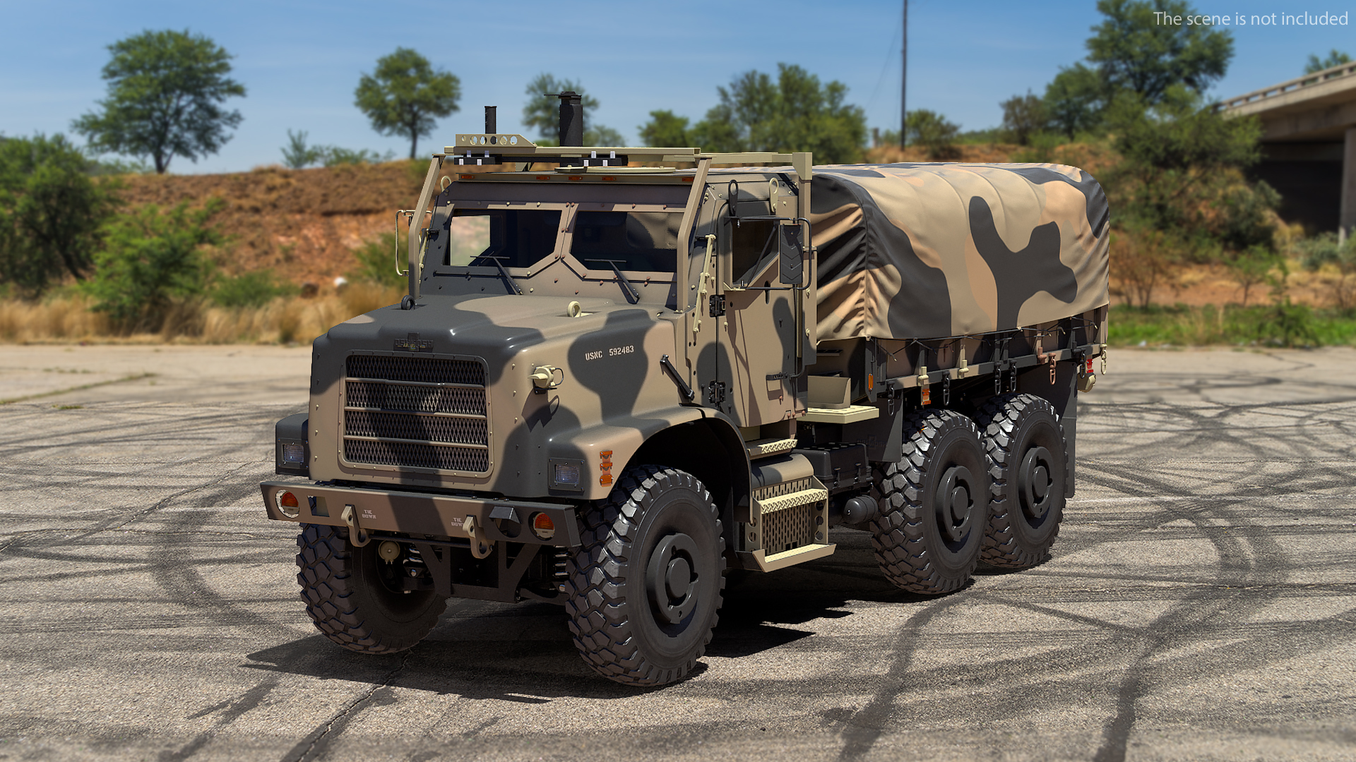 OshKosh MTVR MK23 with Tent Sand Camo 3D