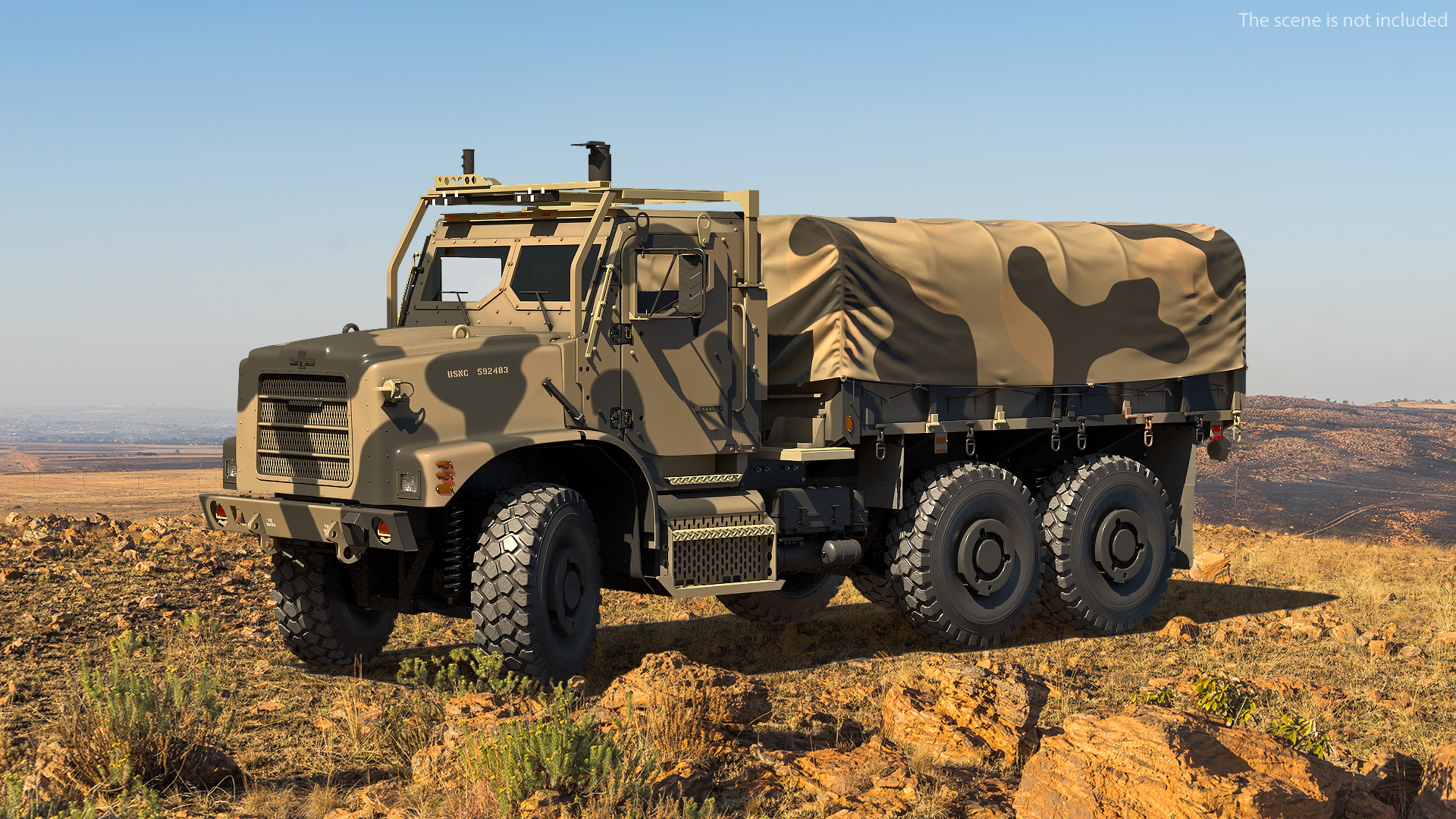 OshKosh MTVR MK23 with Tent Sand Camo 3D