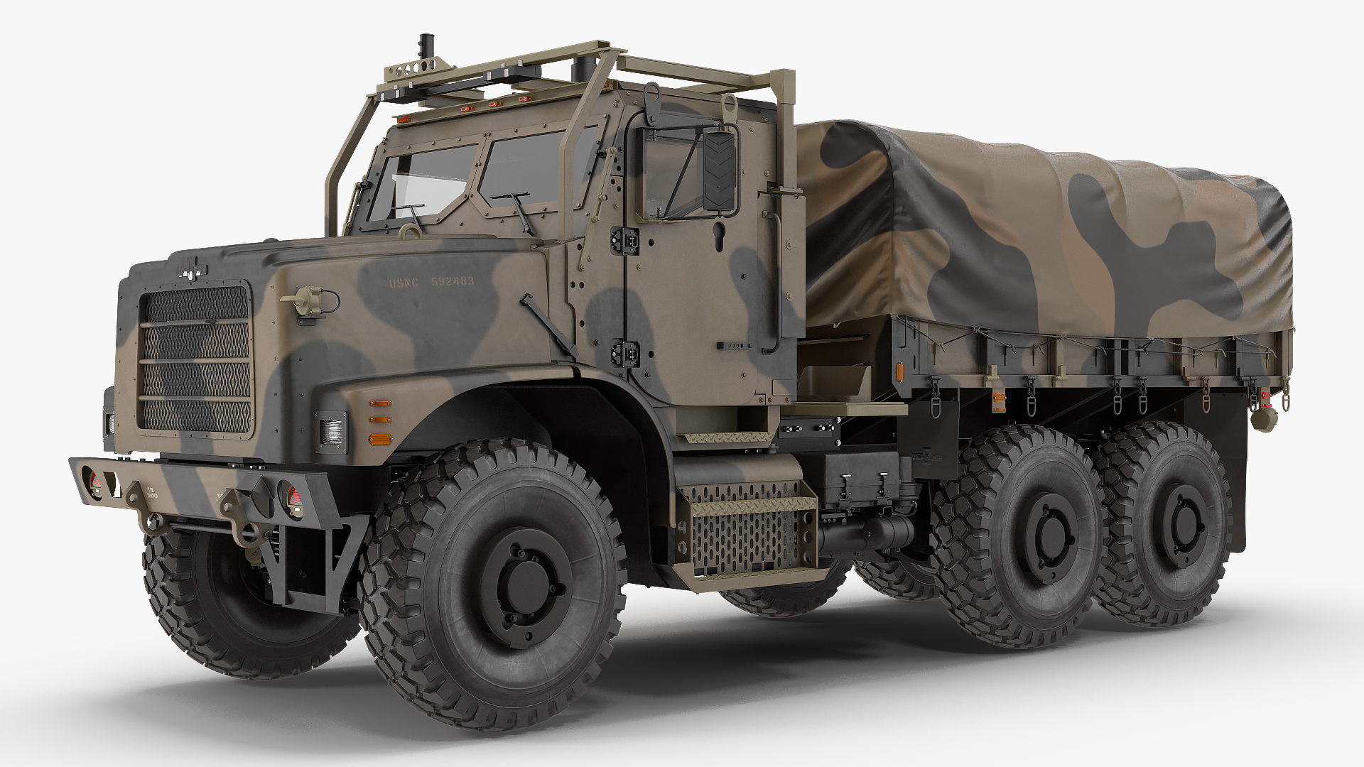 OshKosh MTVR MK23 with Tent Sand Camo 3D