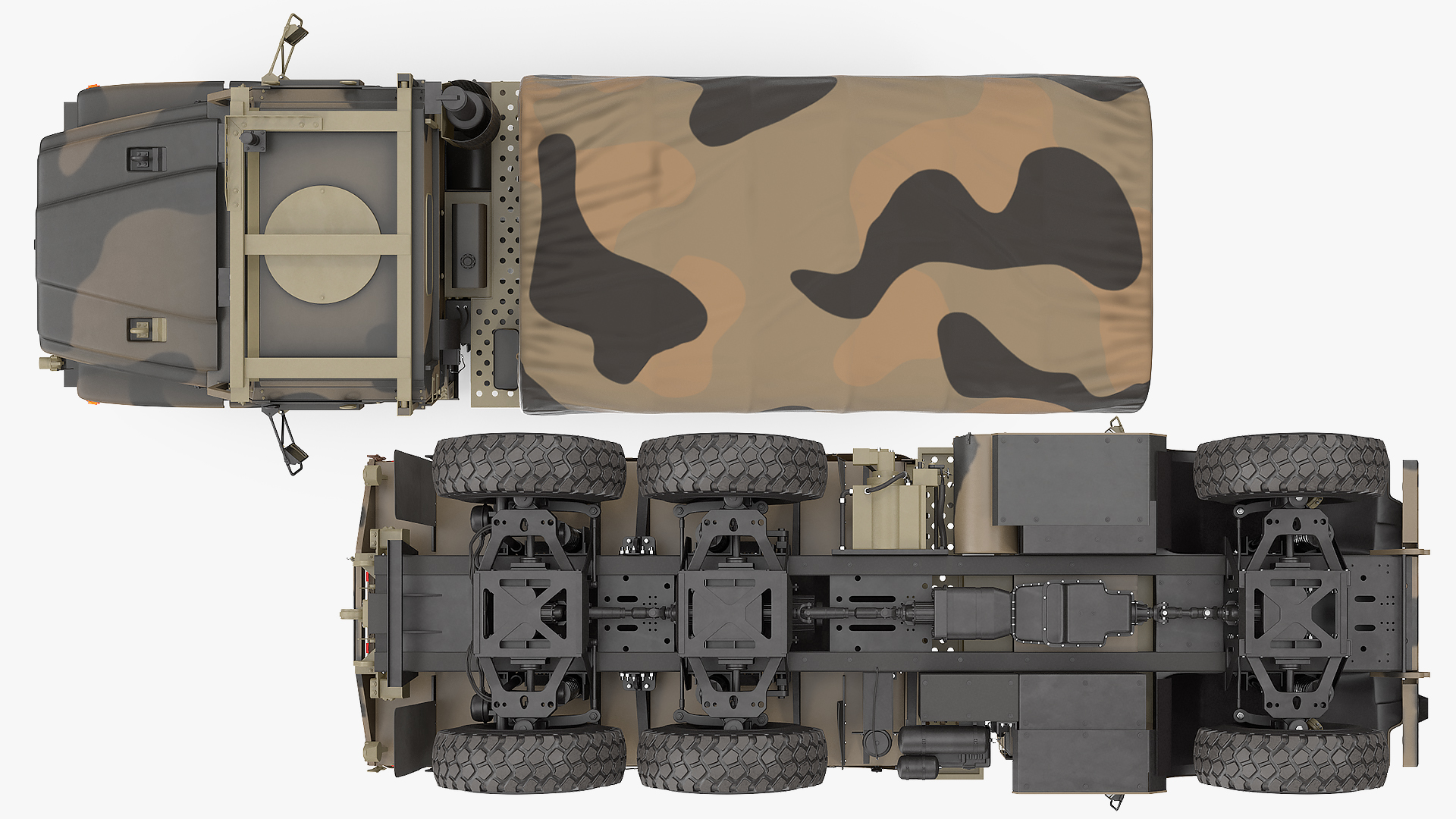 OshKosh MTVR MK23 with Tent Sand Camo 3D