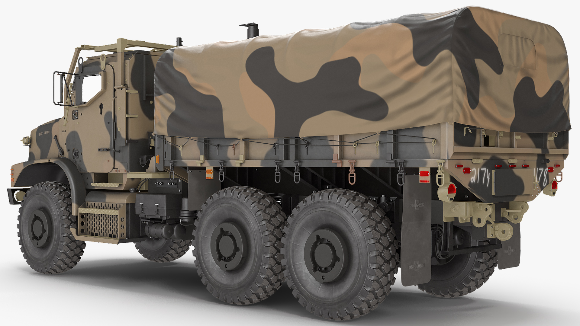 OshKosh MTVR MK23 with Tent Sand Camo 3D