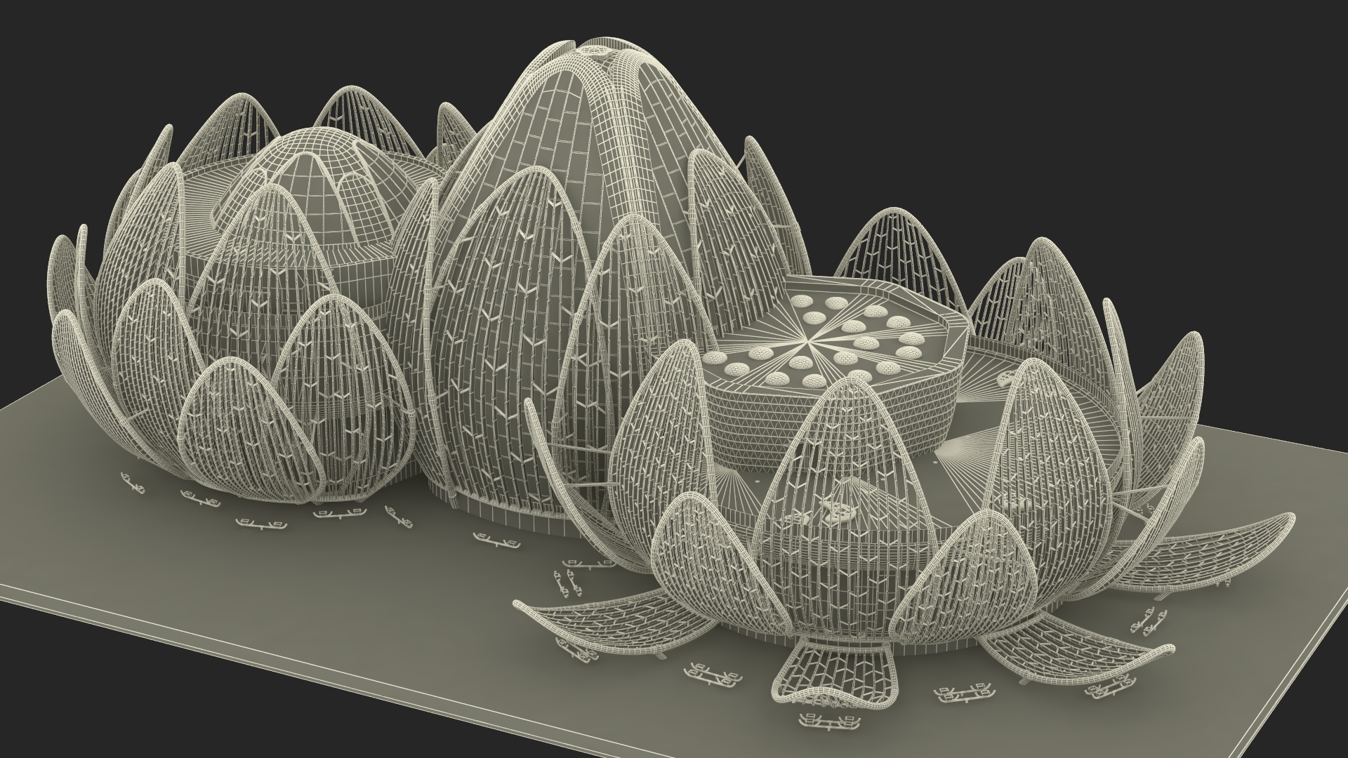 3D model Lotus Building Wujin