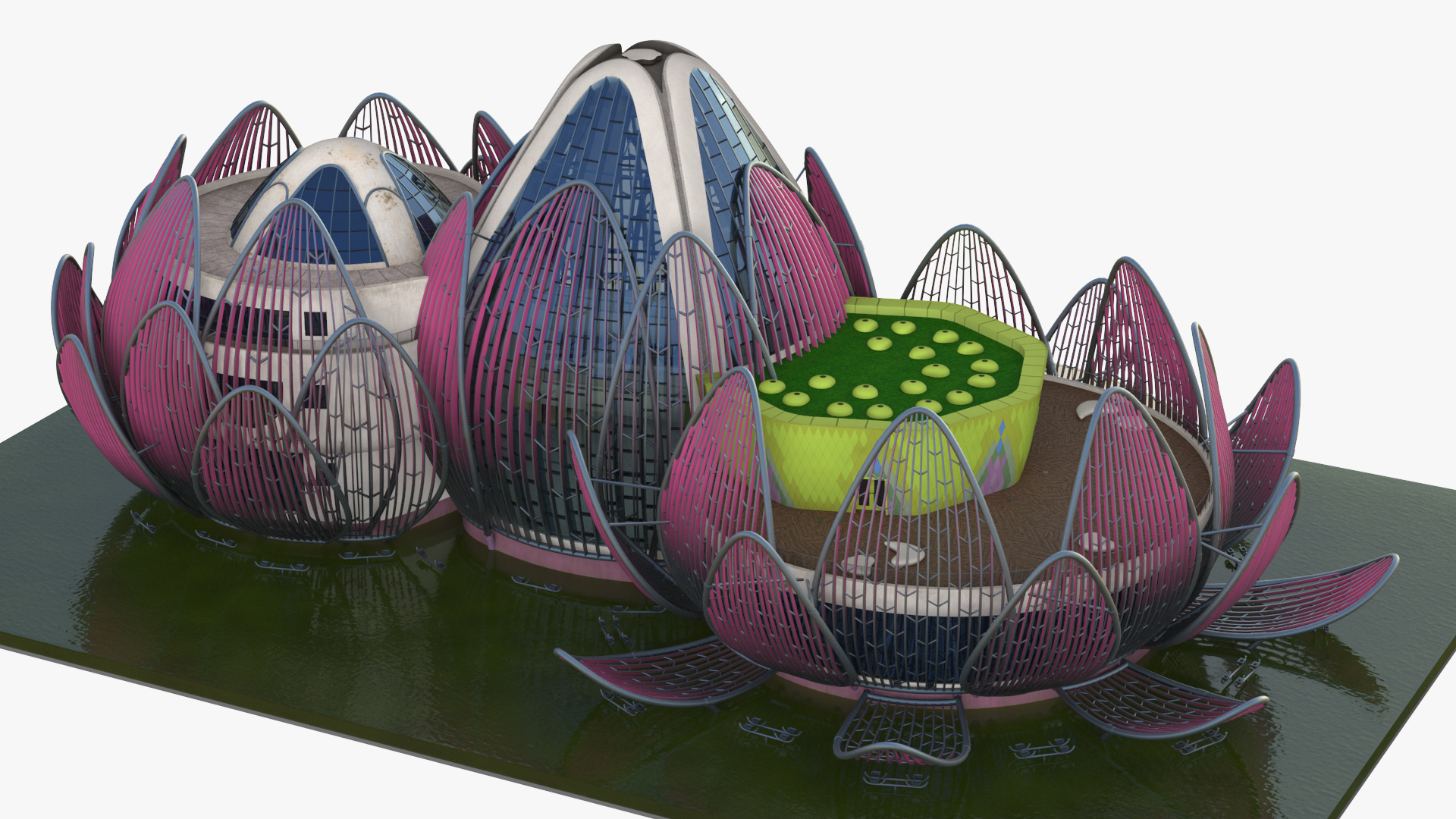 3D model Lotus Building Wujin