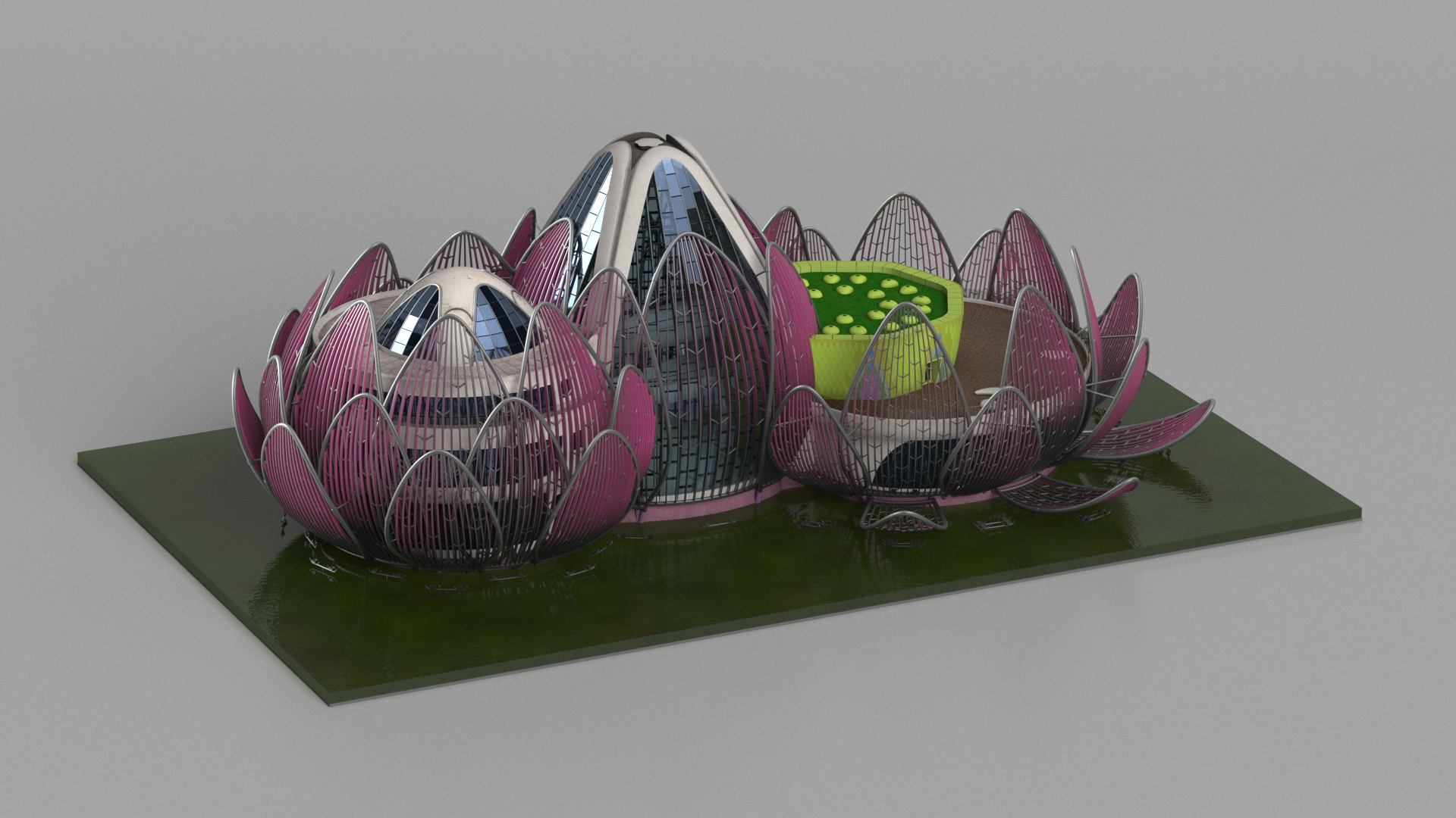 3D model Lotus Building Wujin