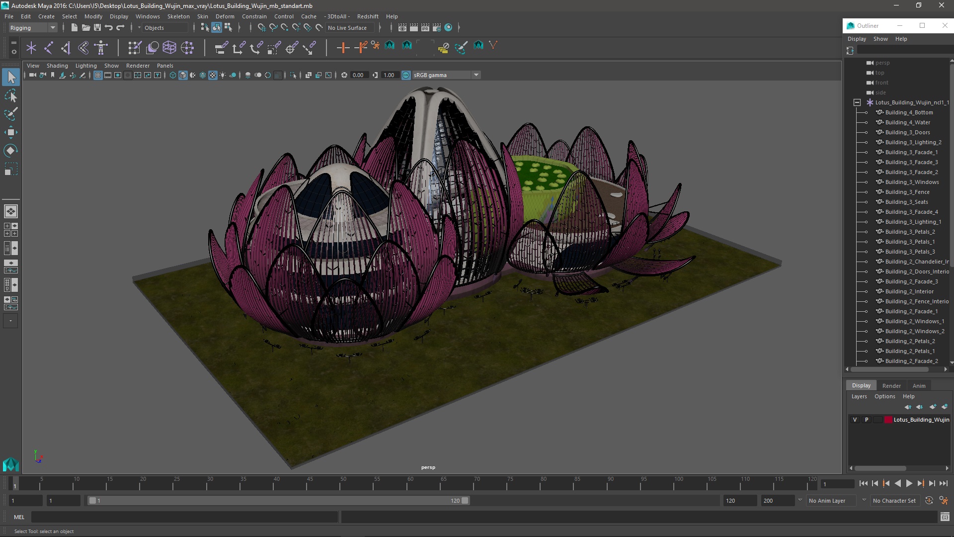 3D model Lotus Building Wujin