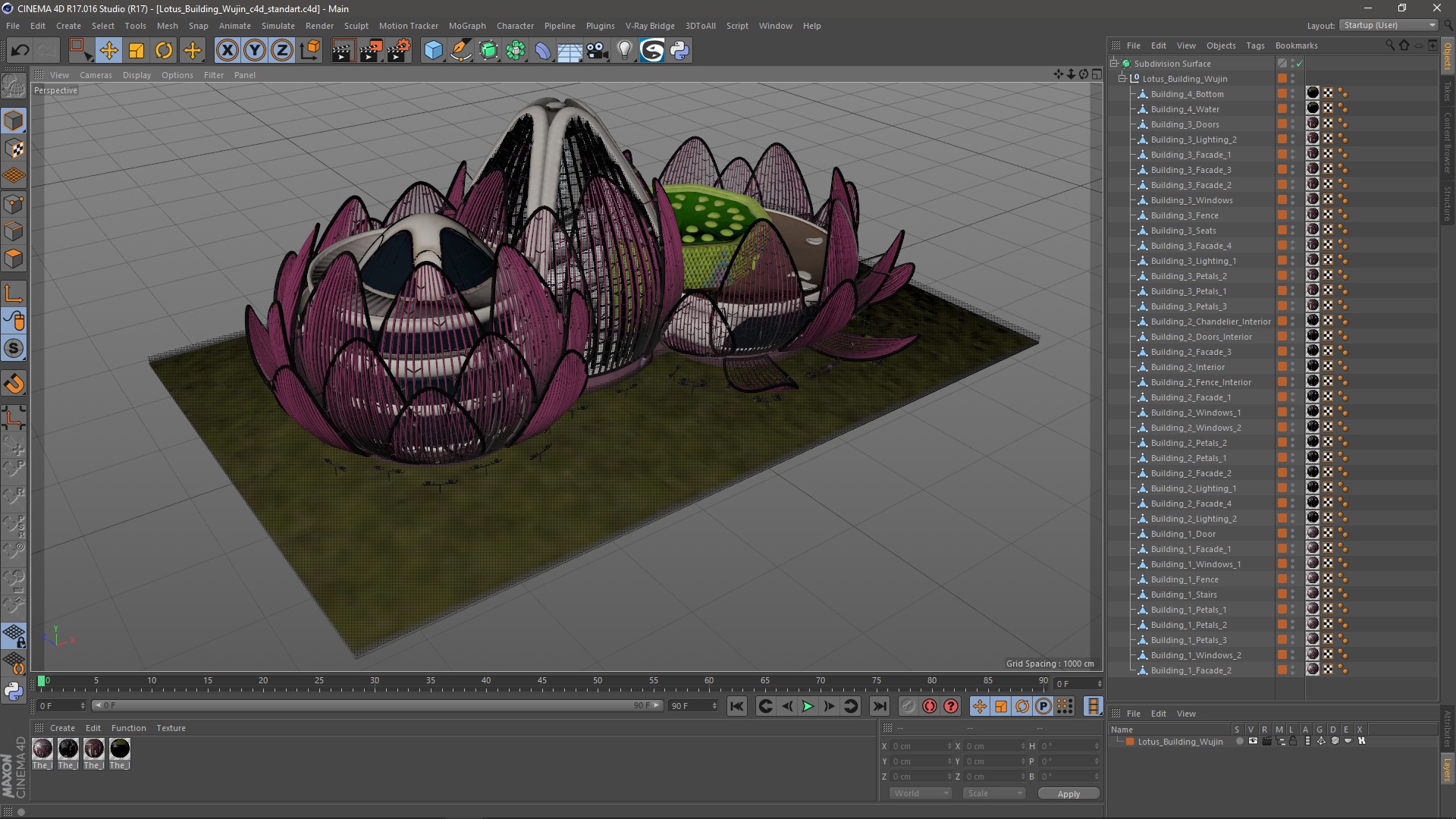 3D model Lotus Building Wujin
