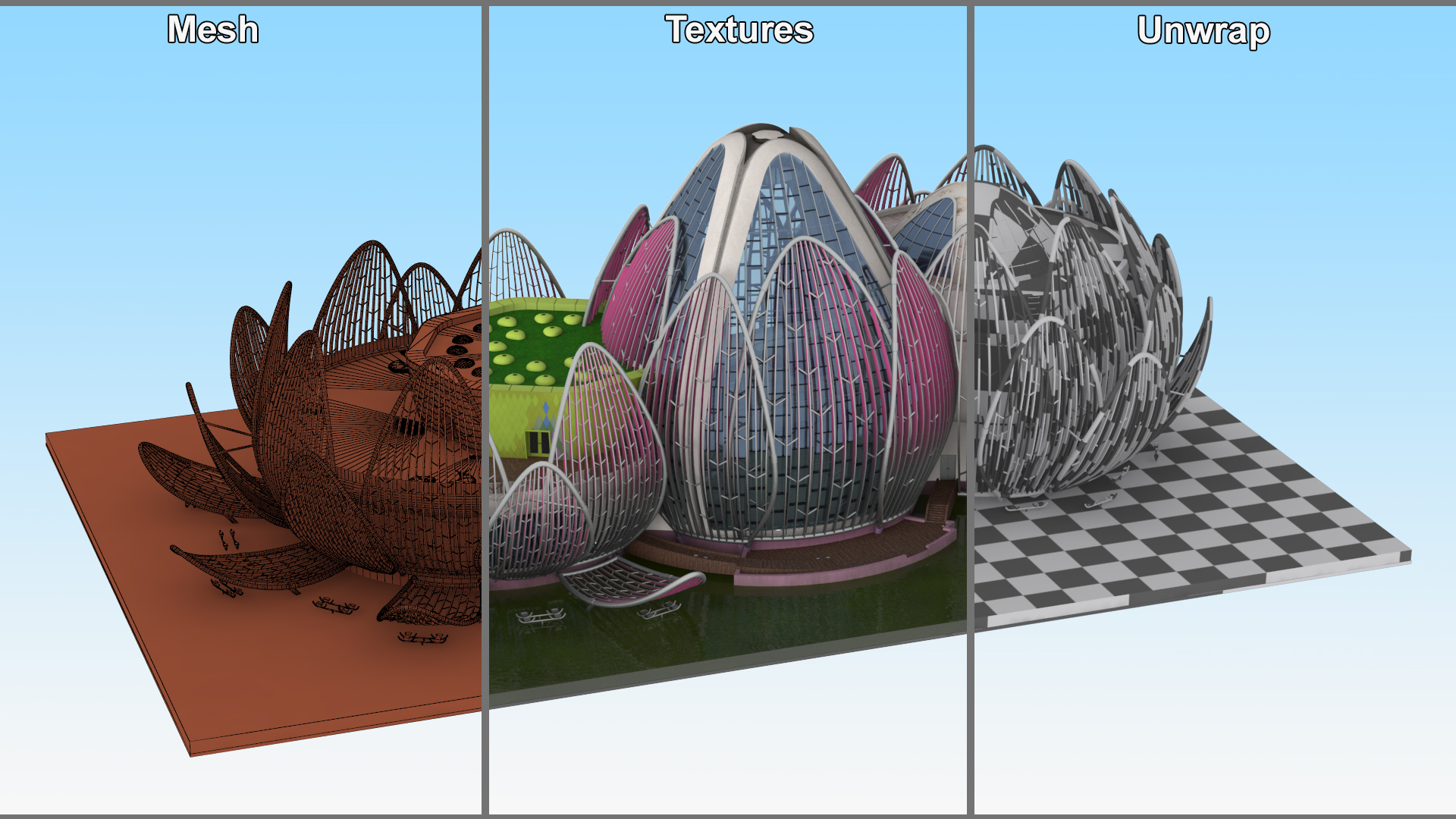 3D model Lotus Building Wujin