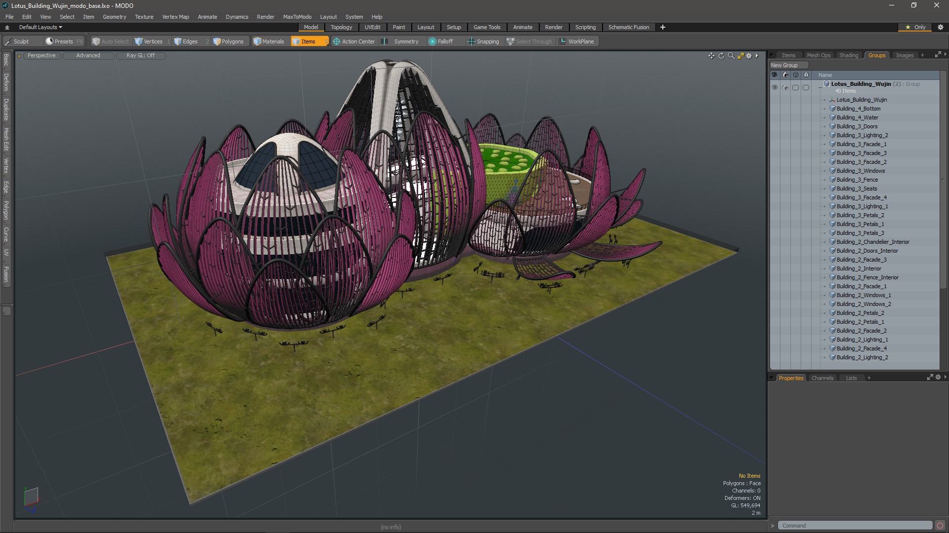 3D model Lotus Building Wujin