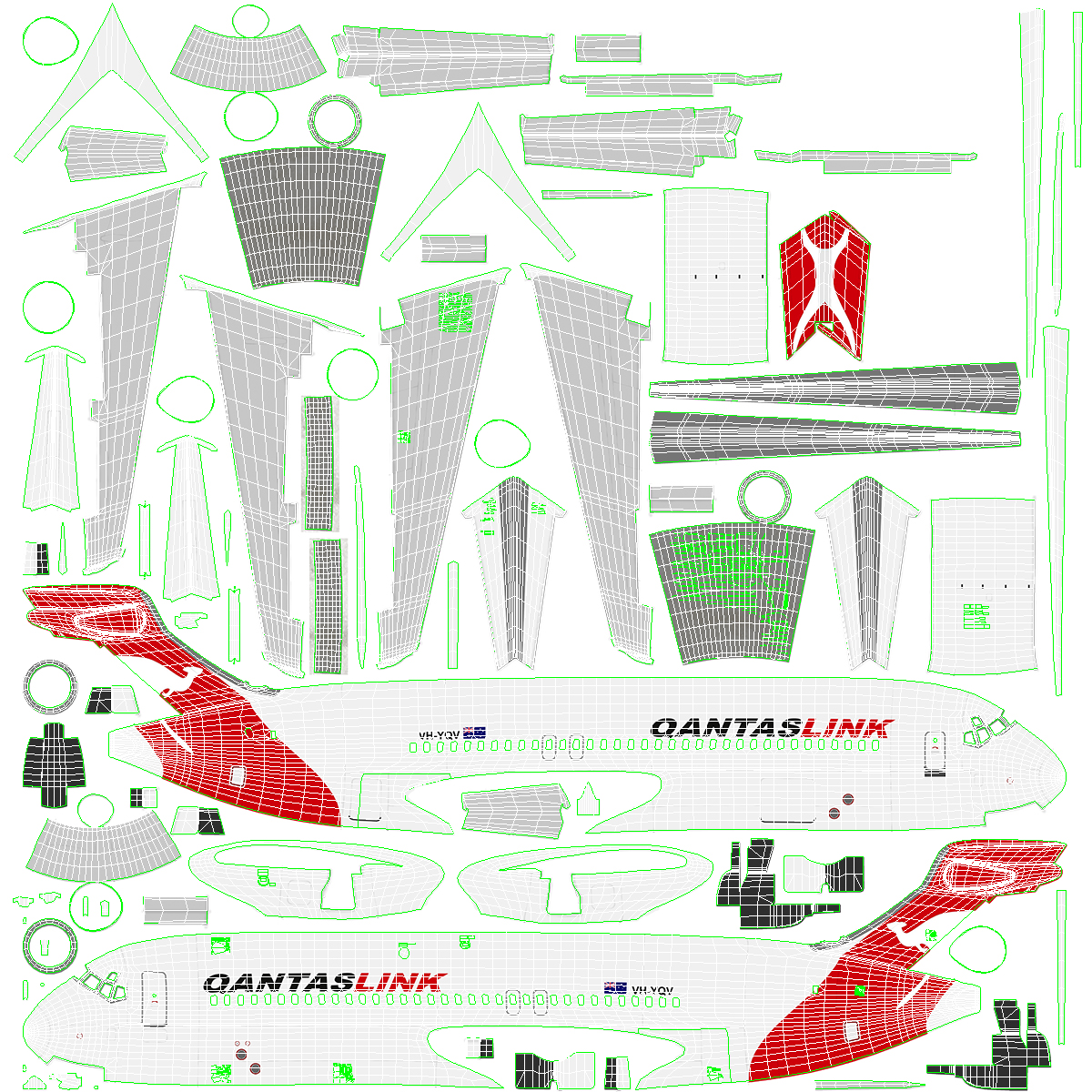 QantasLink Boeing 717-200 Aircraft 3D model