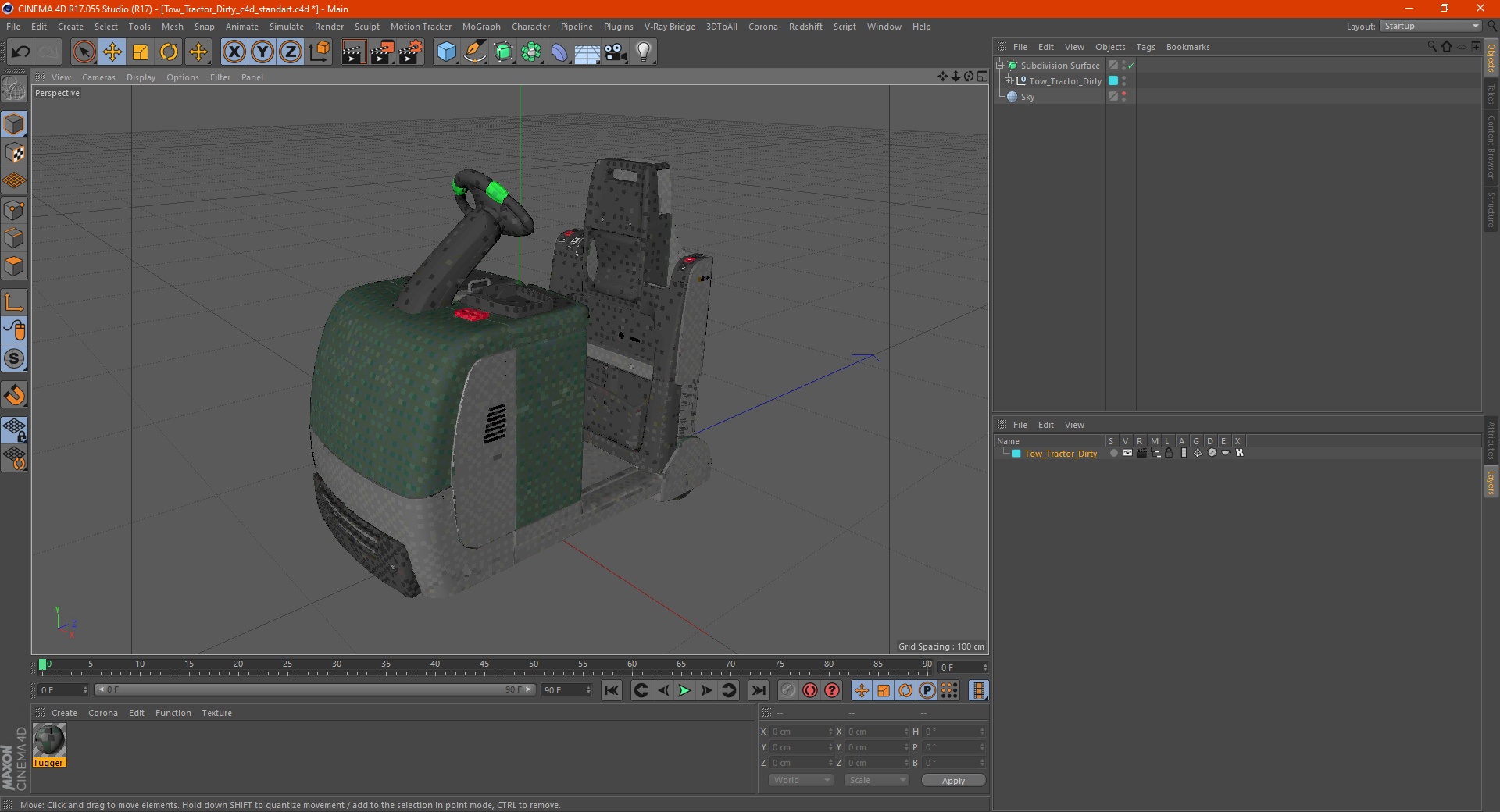 Tow Tractor Dirty 3D