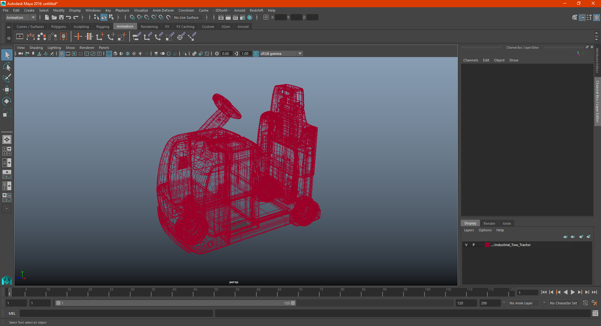 Tow Tractor Dirty 3D