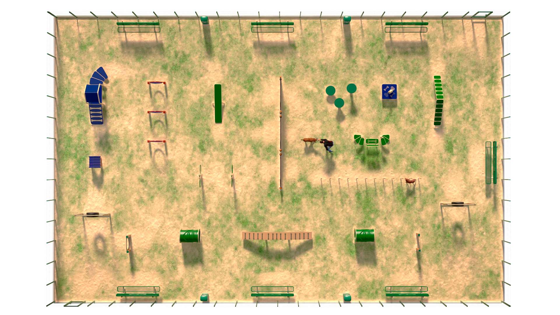 3D model Dog Park with People
