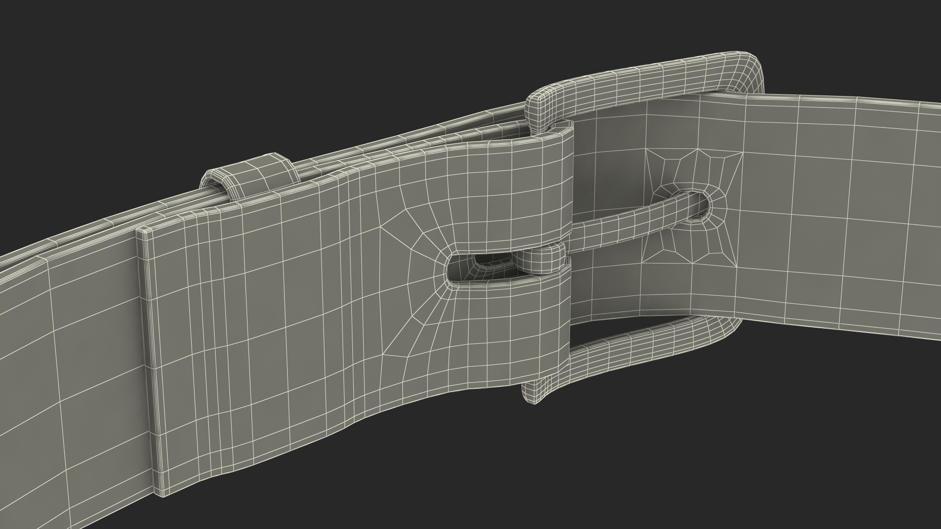 3D Black Crocodile Belt for Men model