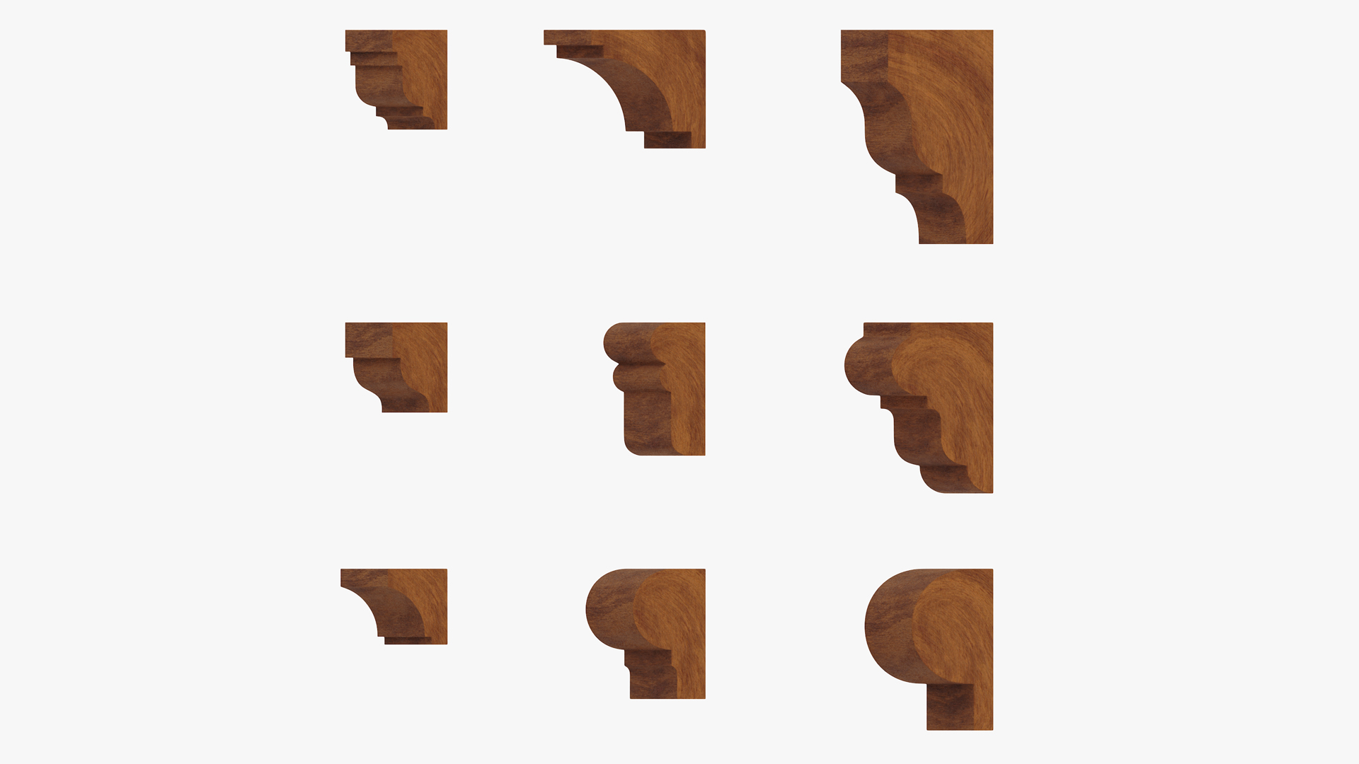Set Molding Mahogany Part 1 3D