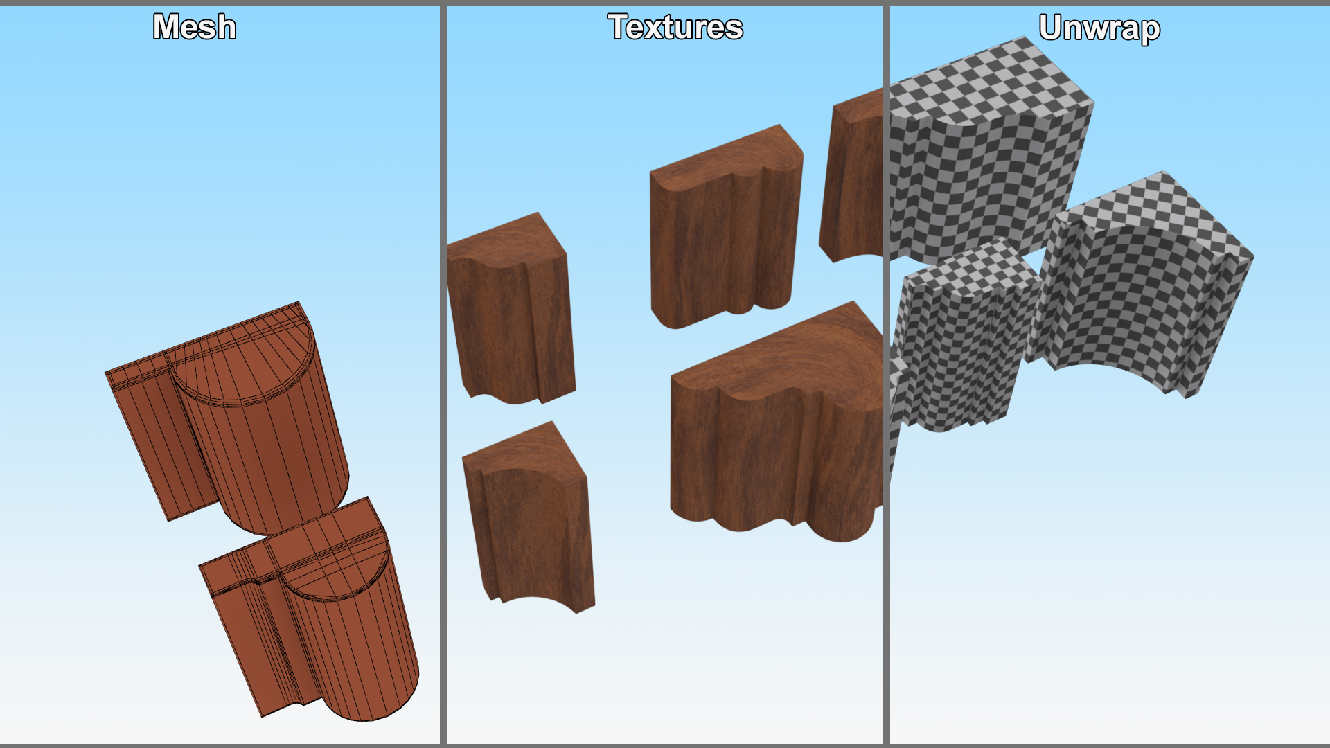 Set Molding Mahogany Part 1 3D