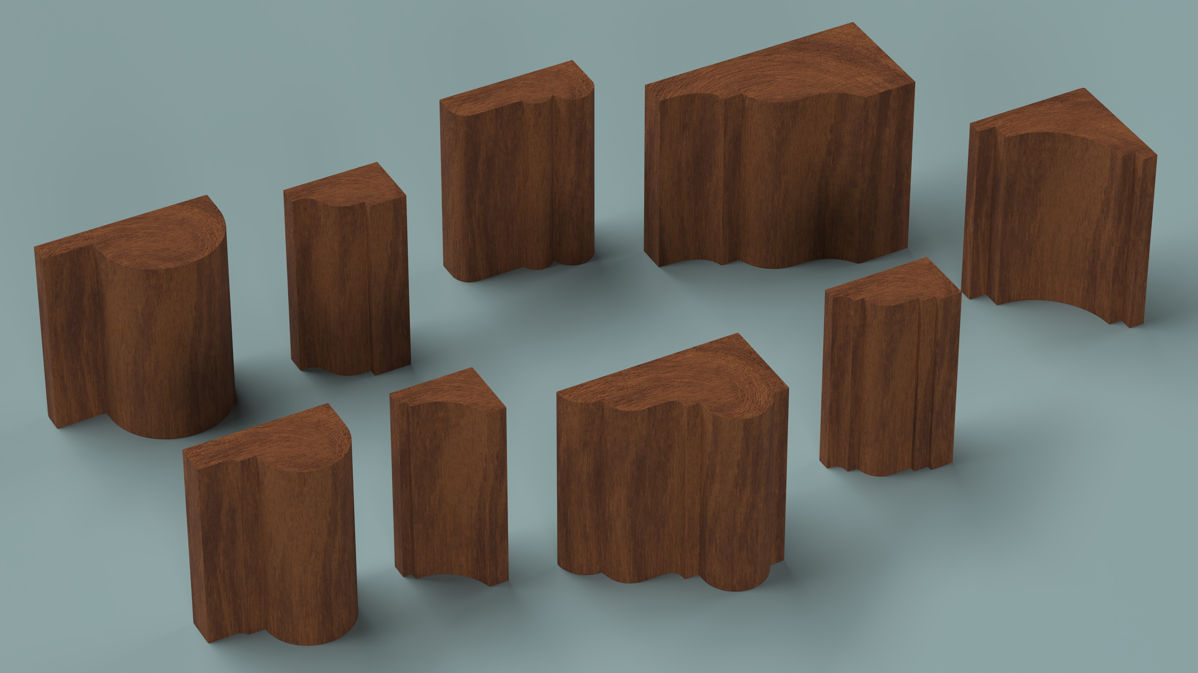 Set Molding Mahogany Part 1 3D