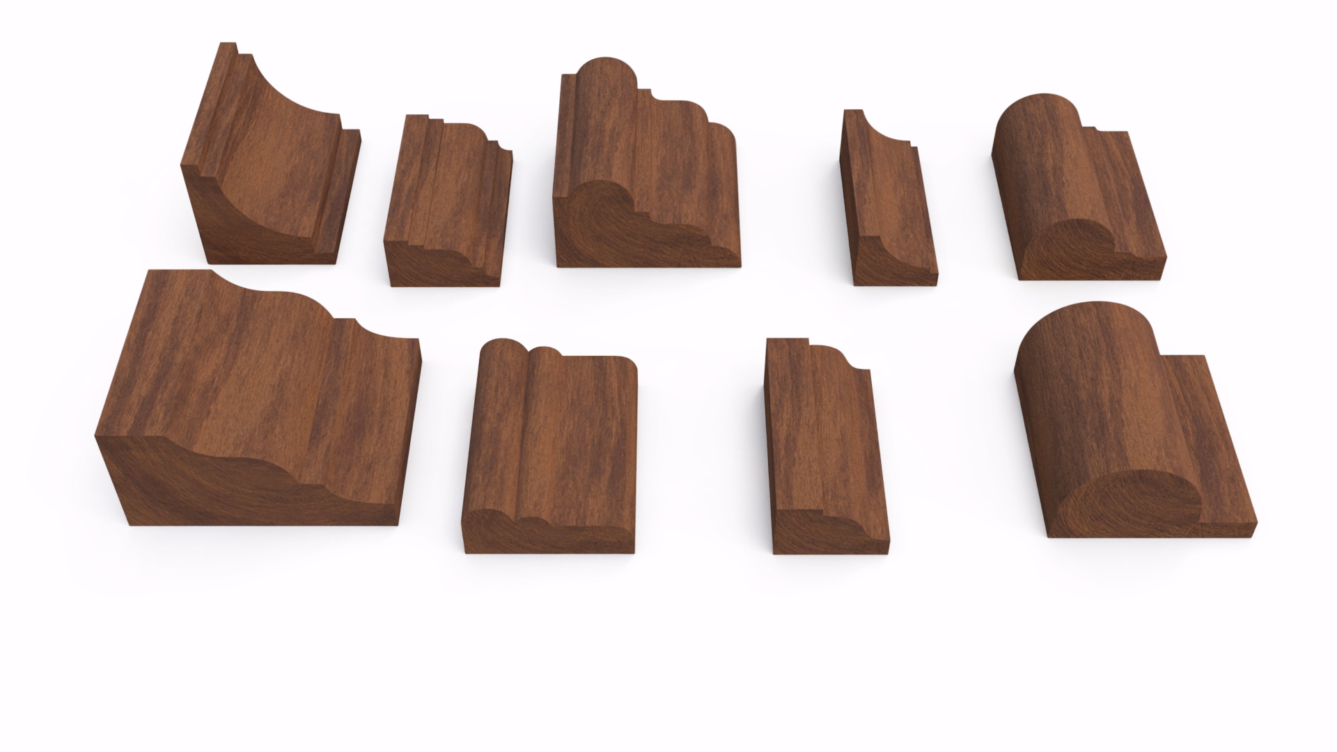 Set Molding Mahogany Part 1 3D