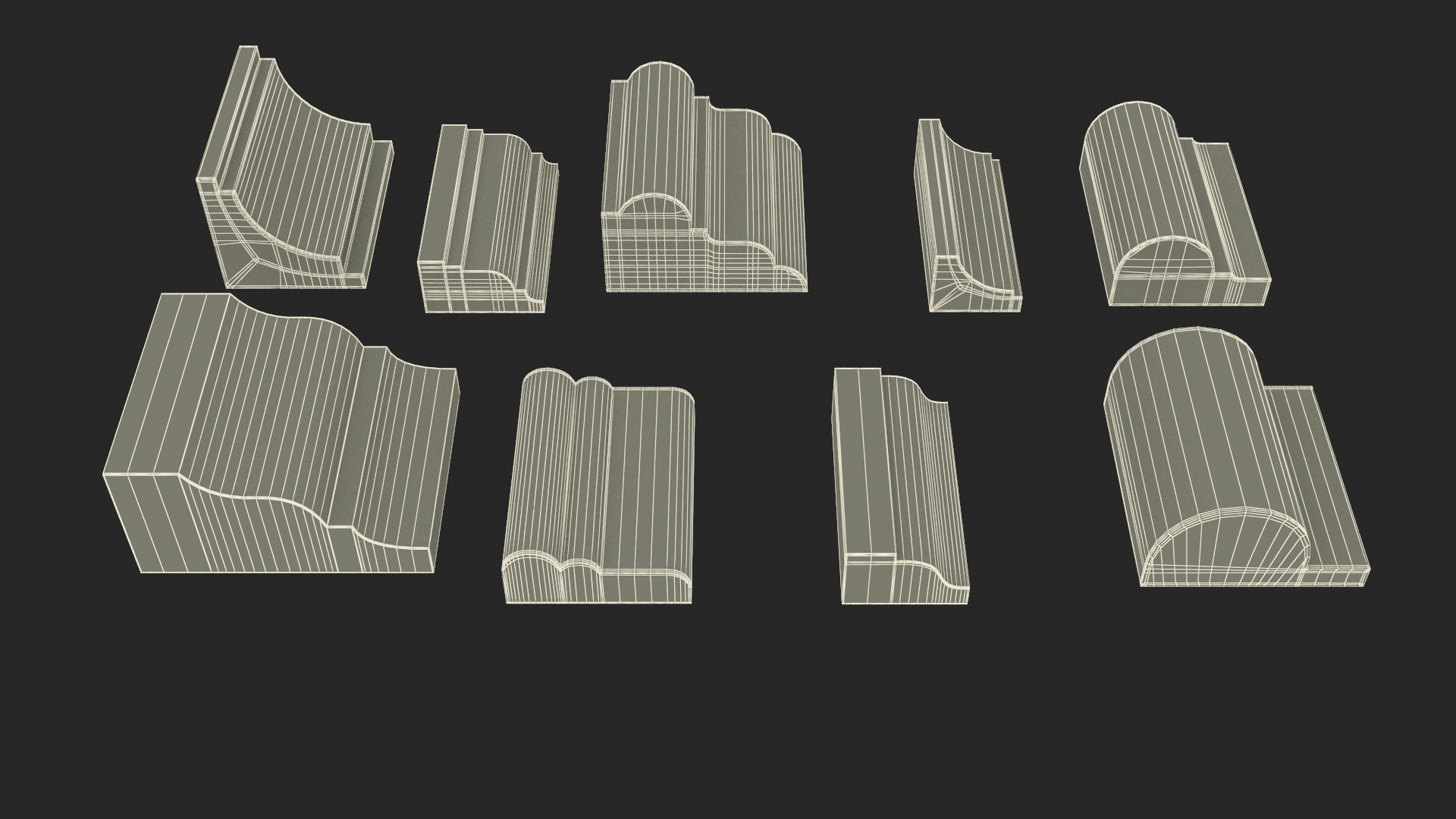 Set Molding Mahogany Part 1 3D