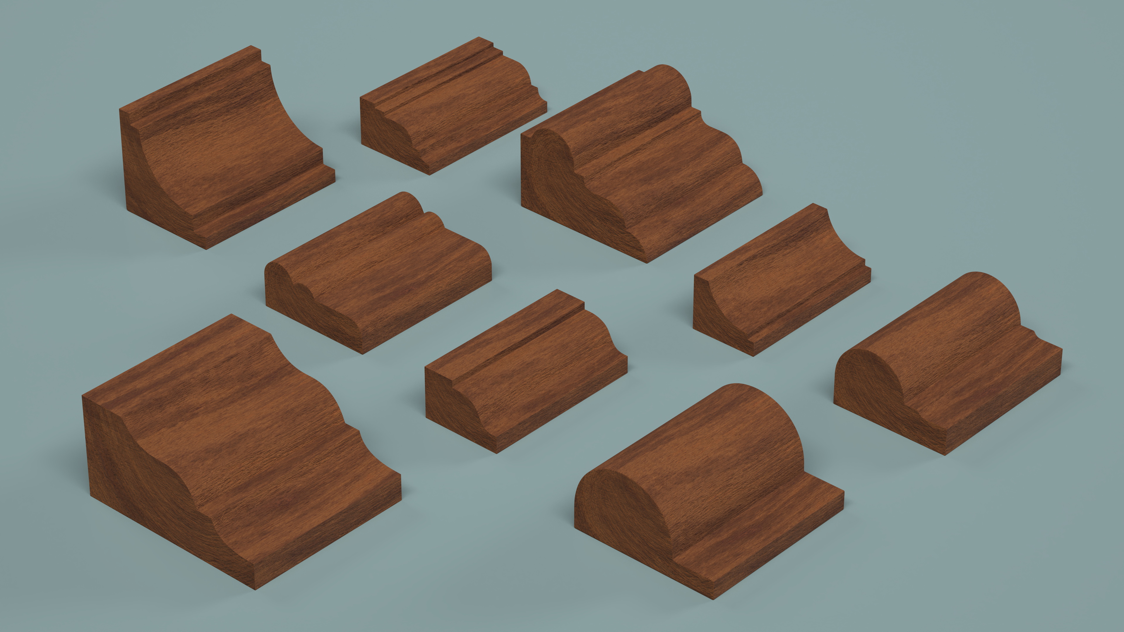 Set Molding Mahogany Part 1 3D