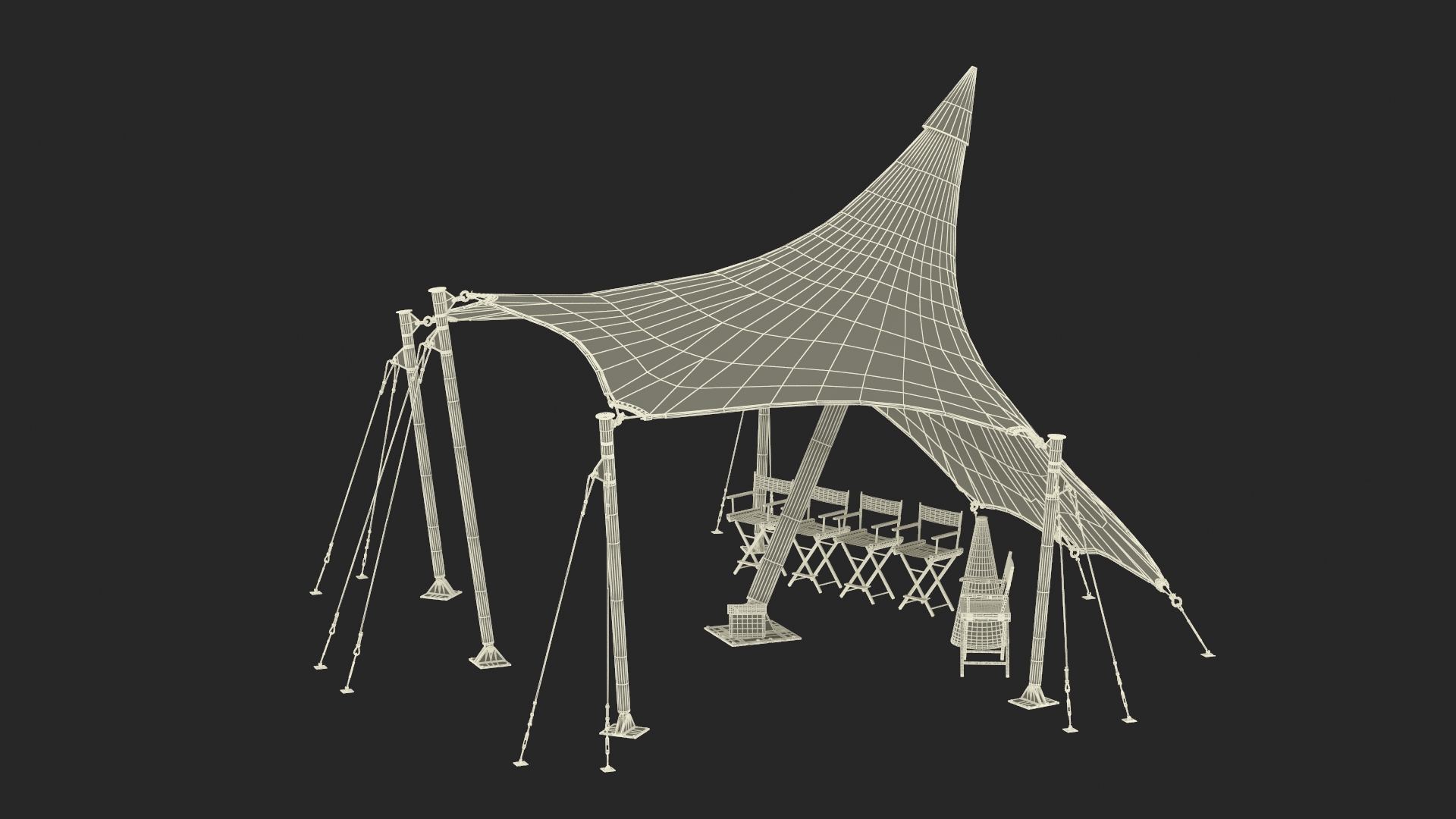 3D model Film Screening Background