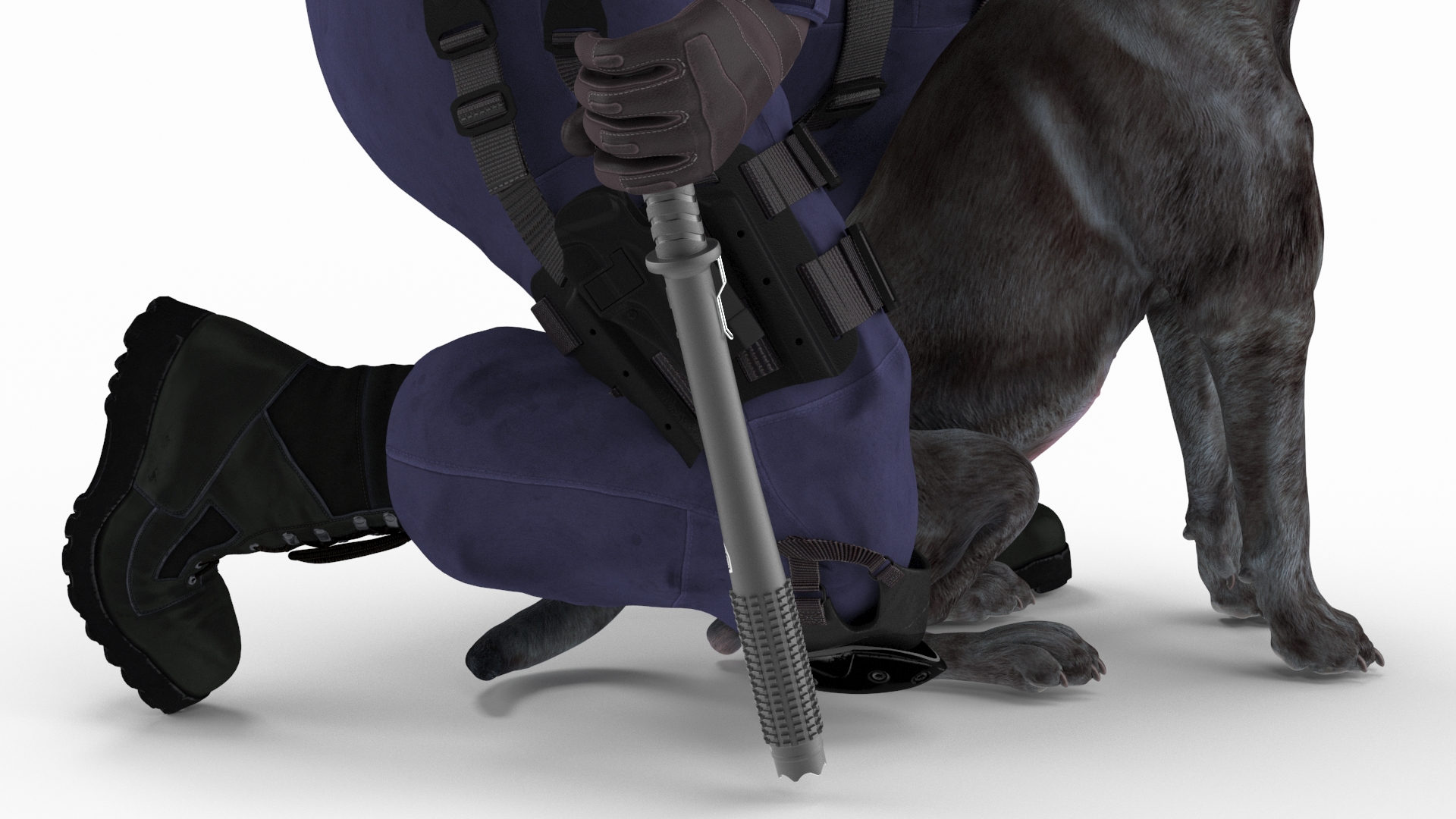 3D Police K9 Patrol with Taser Baton model