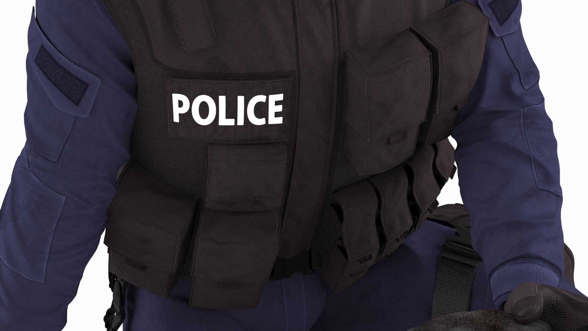 3D Police K9 Patrol with Taser Baton model
